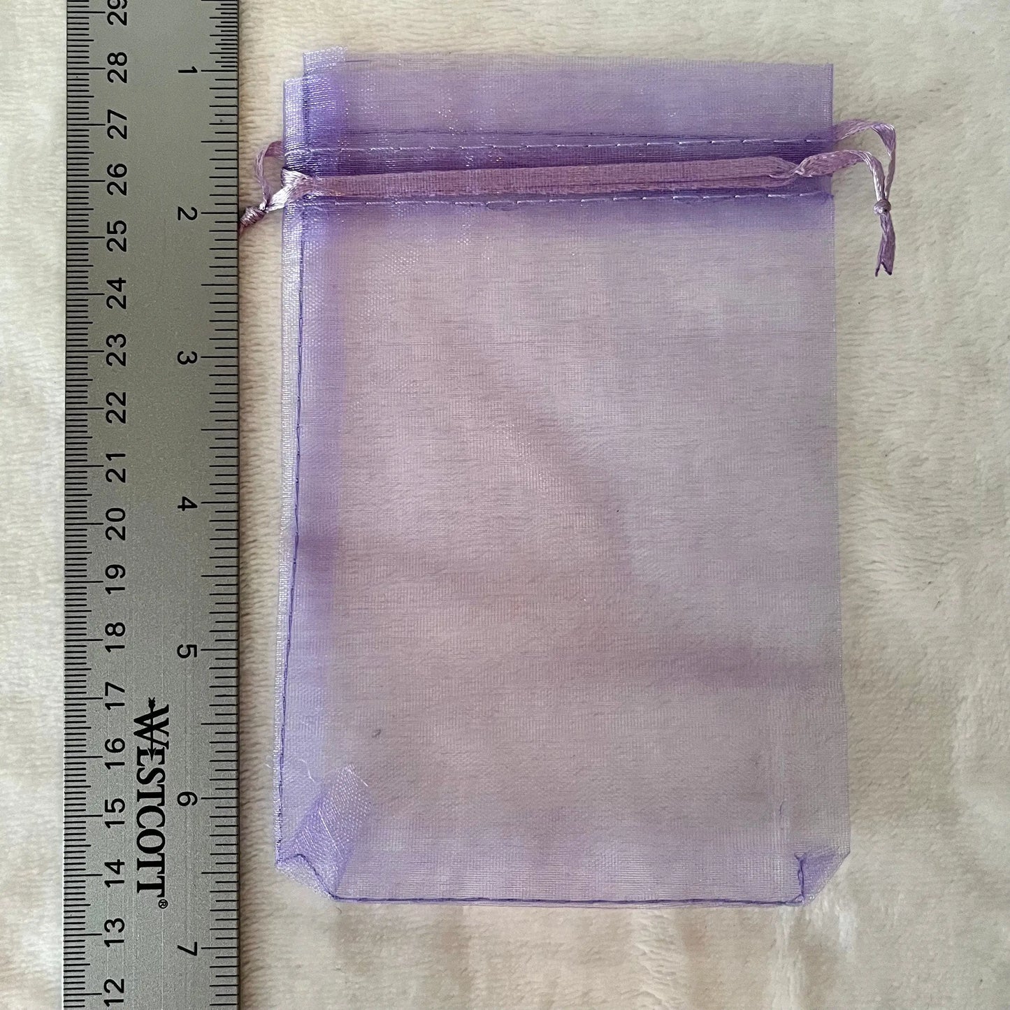 Lavendar Organza Bag (Approx. 4” x 6") BAG-0107 Shop Wholesale Crystals