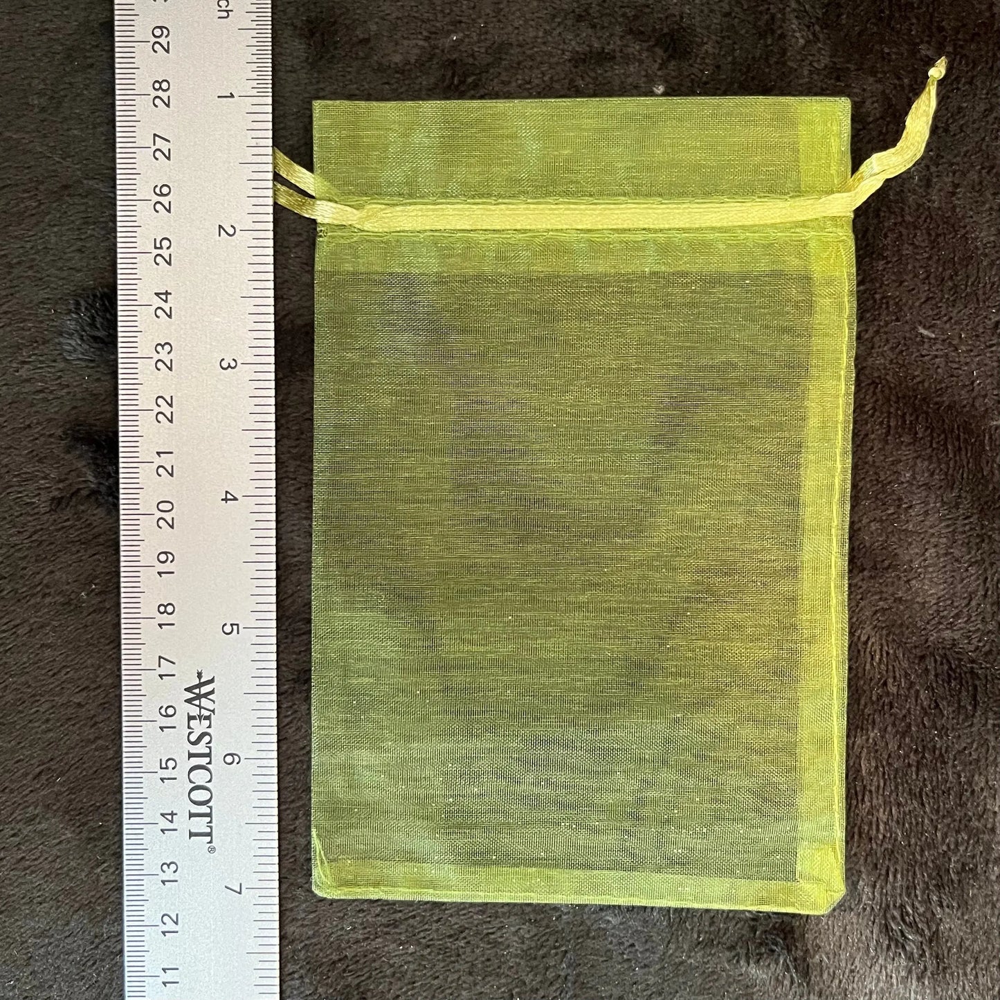 Moss Green Organza Bag (Approx. 4” x 6") BAG-0102 Shop Wholesale Crystals