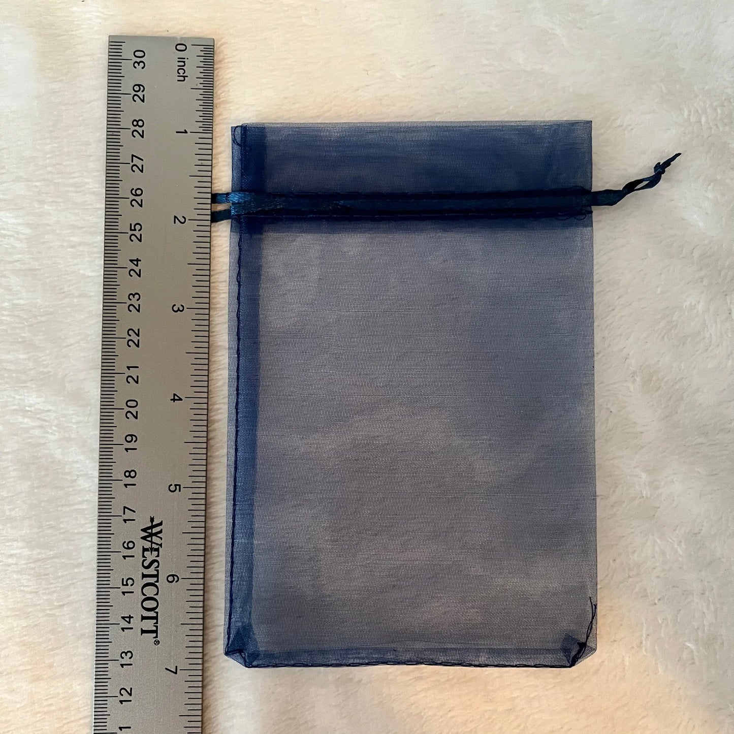 Navy Blue Organza Bag (Approx. 4” X 6”) BAG-0167 Shop Wholesale Crystals