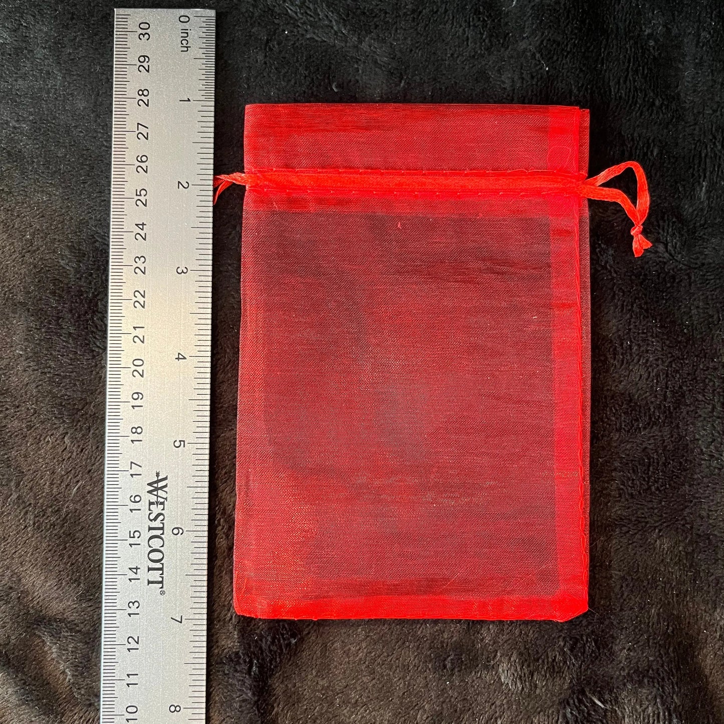 Red Organza Bag (Approx. 4” x 6") BAG-0099 Shop Wholesale Crystals