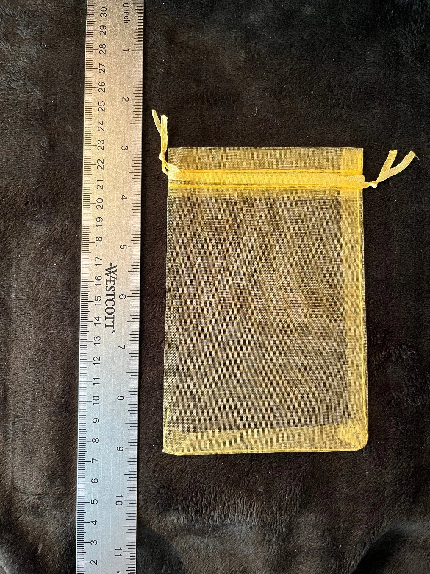 Golden Yellow Organza Bag (Approx. 4” x 6") BAG-0094 Shop Wholesale Crystals