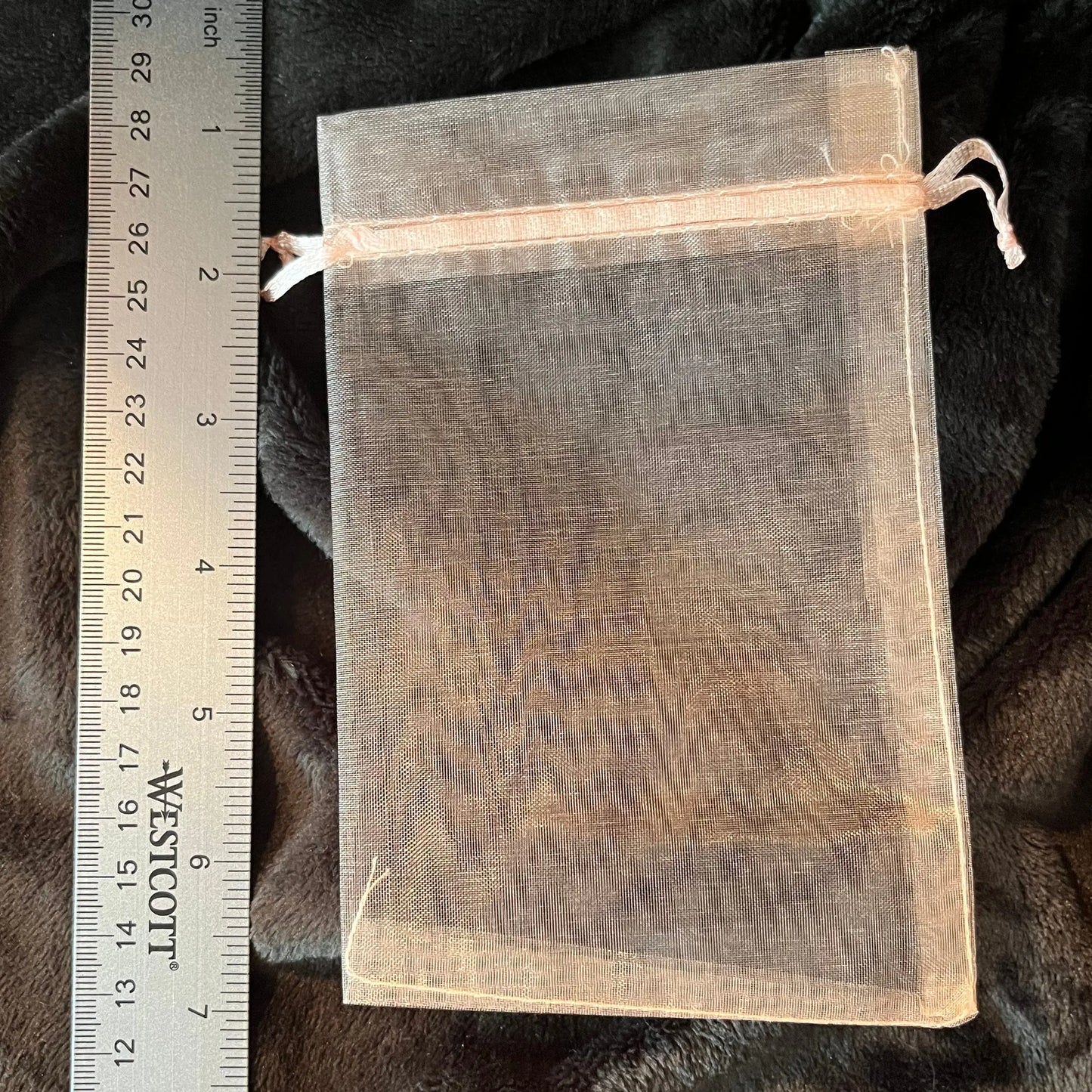 Peach Tone Organza Bag (Approx. 4” x 6") BAG-0095 Shop Wholesale Crystals