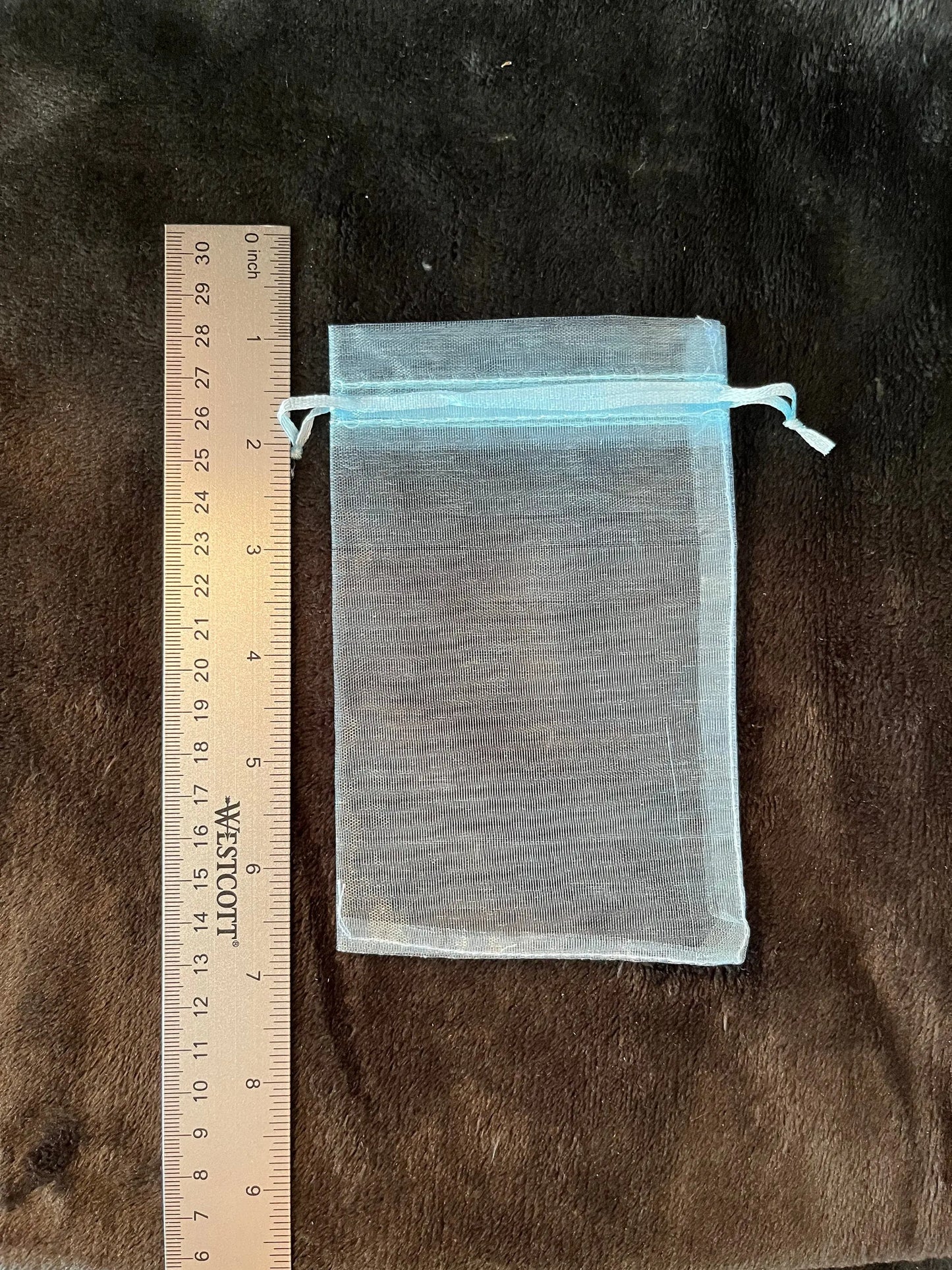 Sky Blue Organza Bag (Approx. 4” x 6") BAG-0098 Shop Wholesale Crystals