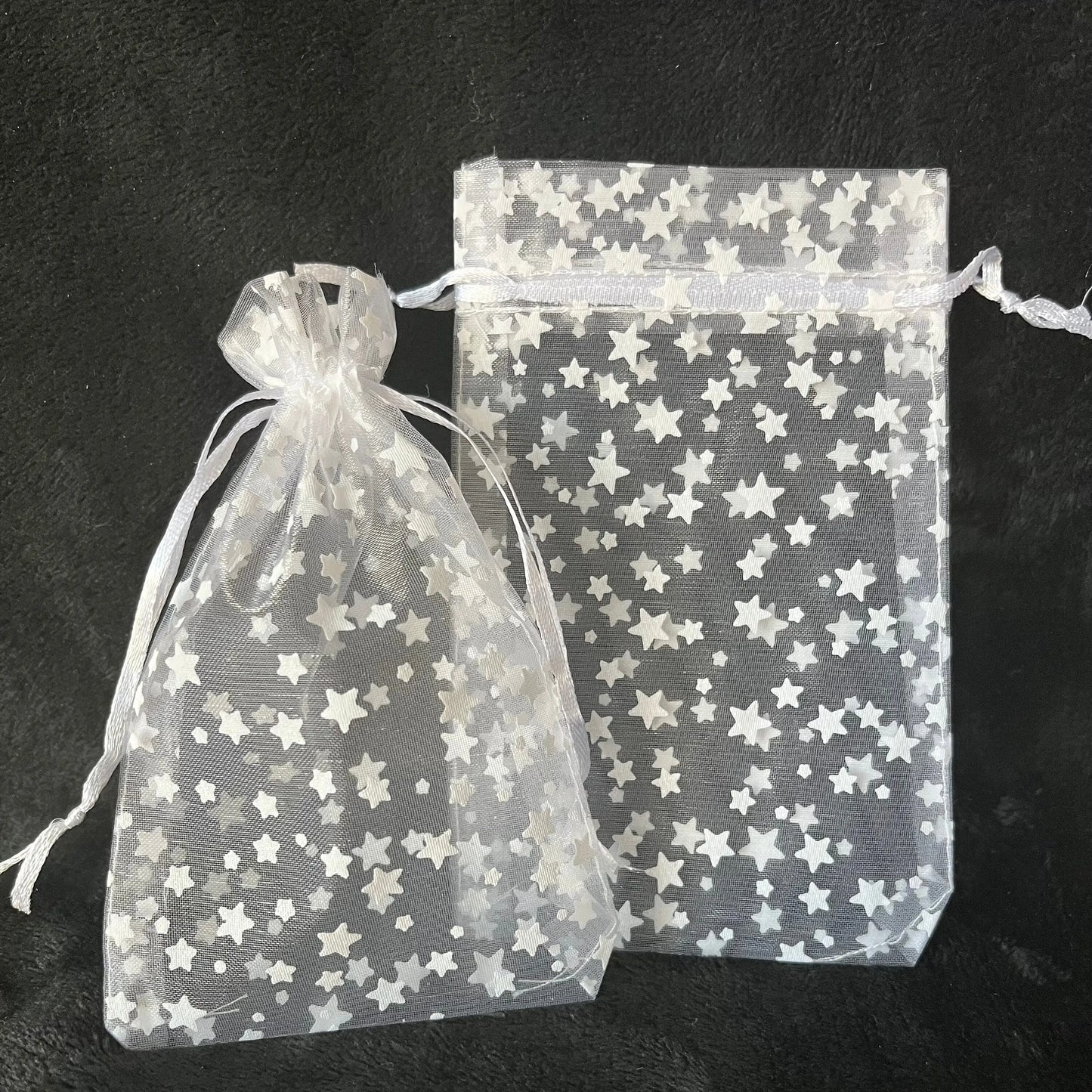 White Star Organza Bag (Approx. 3 1/2” X 6”) BAG-0168 Shop Wholesale Crystals