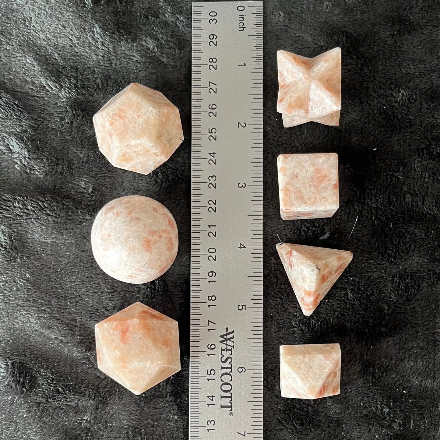 Sunstone 7-piece Sacred Geometry Set (Approx. 25mm) E-0034 Shop Wholesale Crystals
