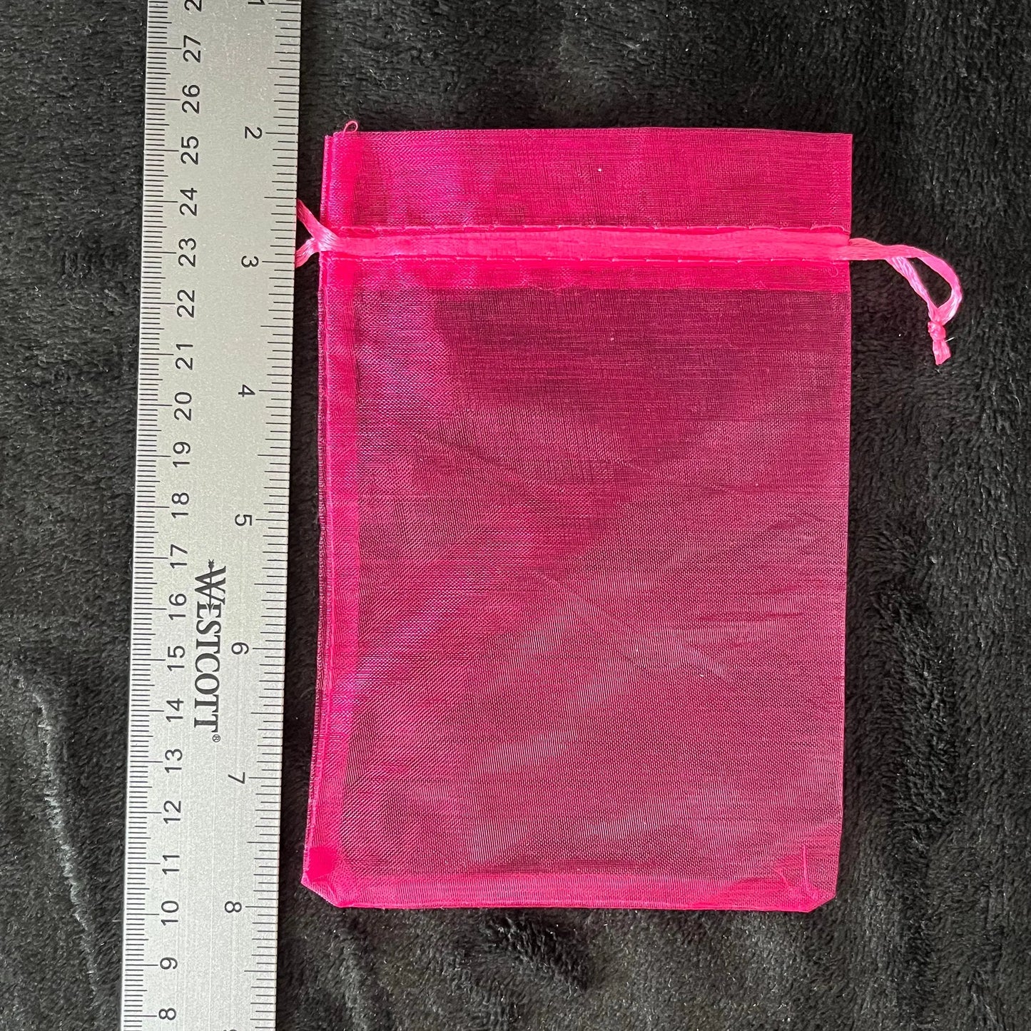 Hot Pink Organza Bag (Approx. 4” x 6") BAG-0169 Shop Wholesale Crystals