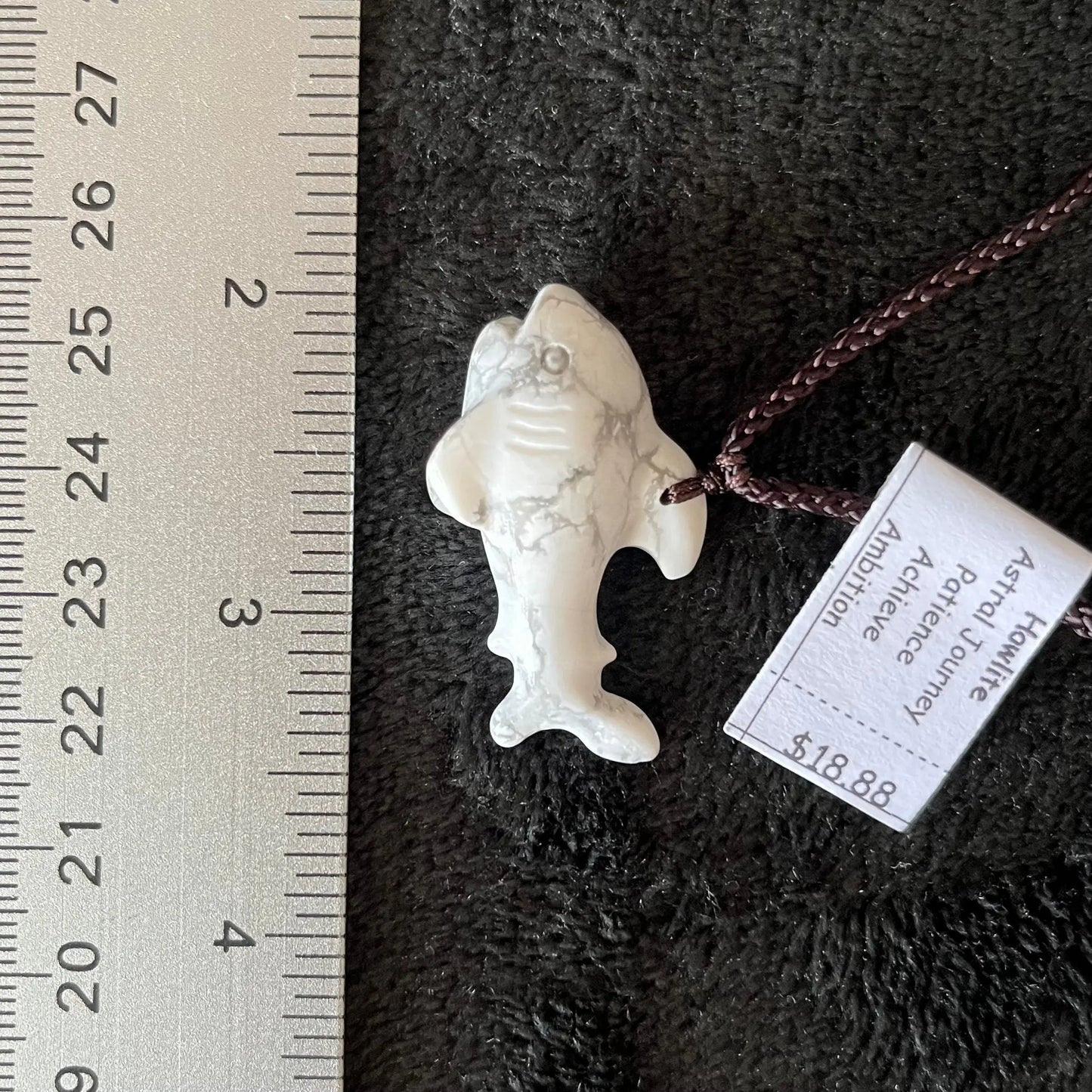 White Howlite Shark Necklace NCK-2720 Shop Wholesale Crystals