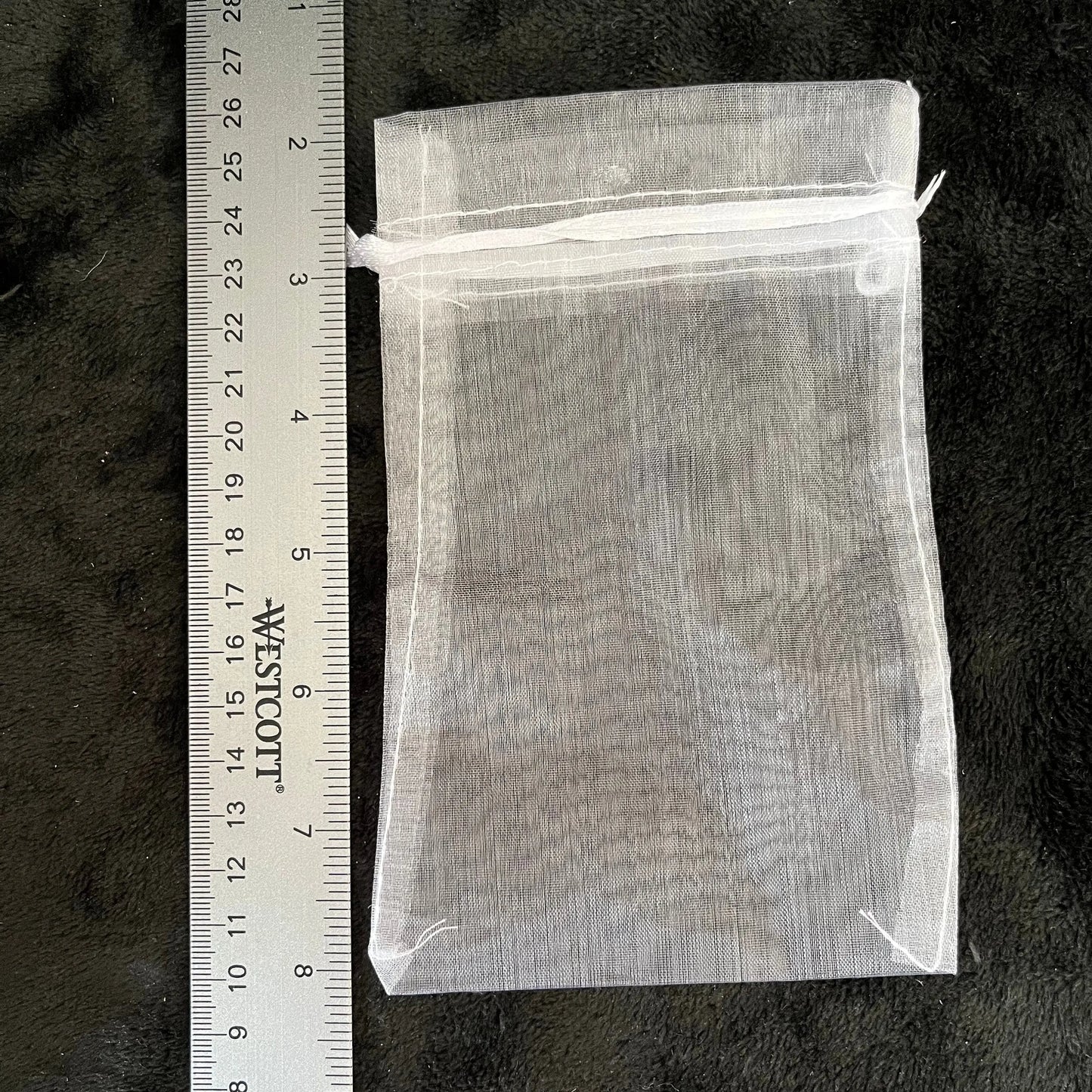 White Organza Drawstring Bag (Approx. 4” x 6") BAG-0177 Shop Wholesale Crystals