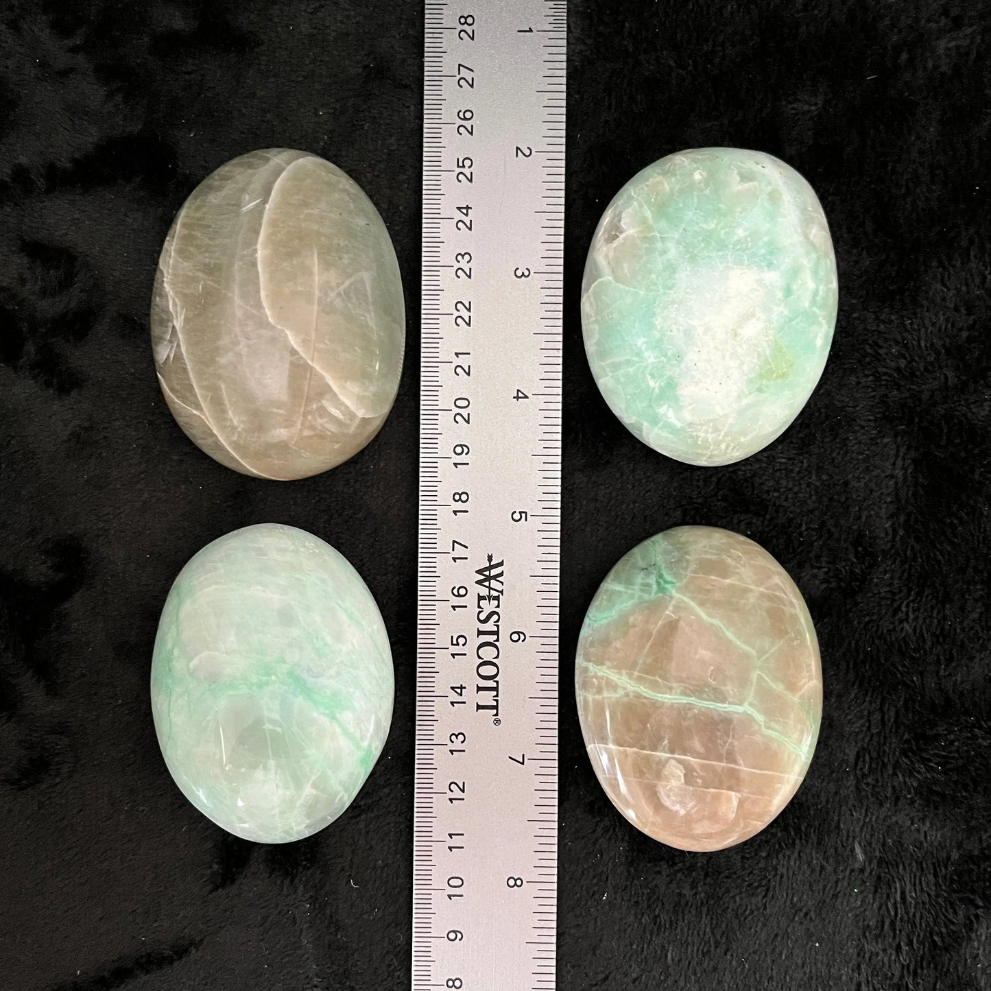 Green Moonstone Palm Stone (Approx. 2 1/2” X 3”) 1563 Shop Wholesale Crystals