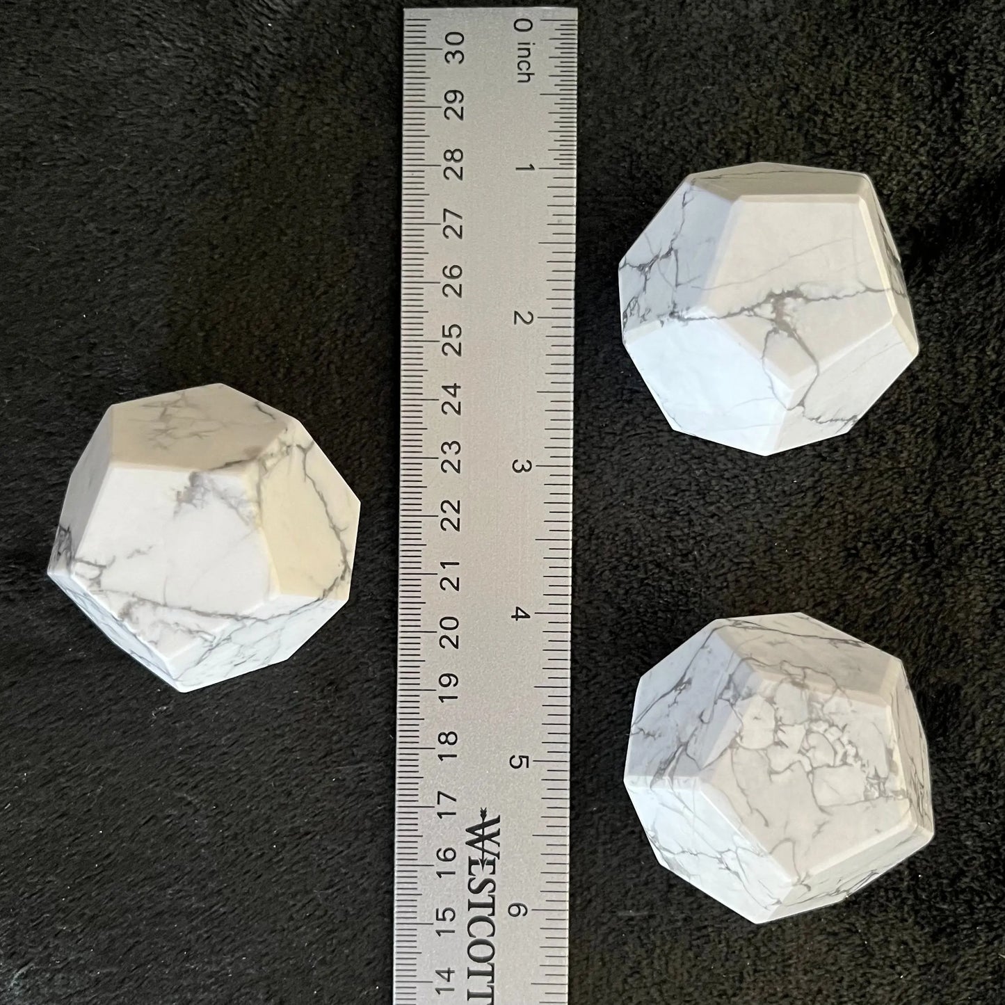White Howlite Dodecahedron (Approx. 45mm-55mm) 1463 Shop Wholesale Crystals