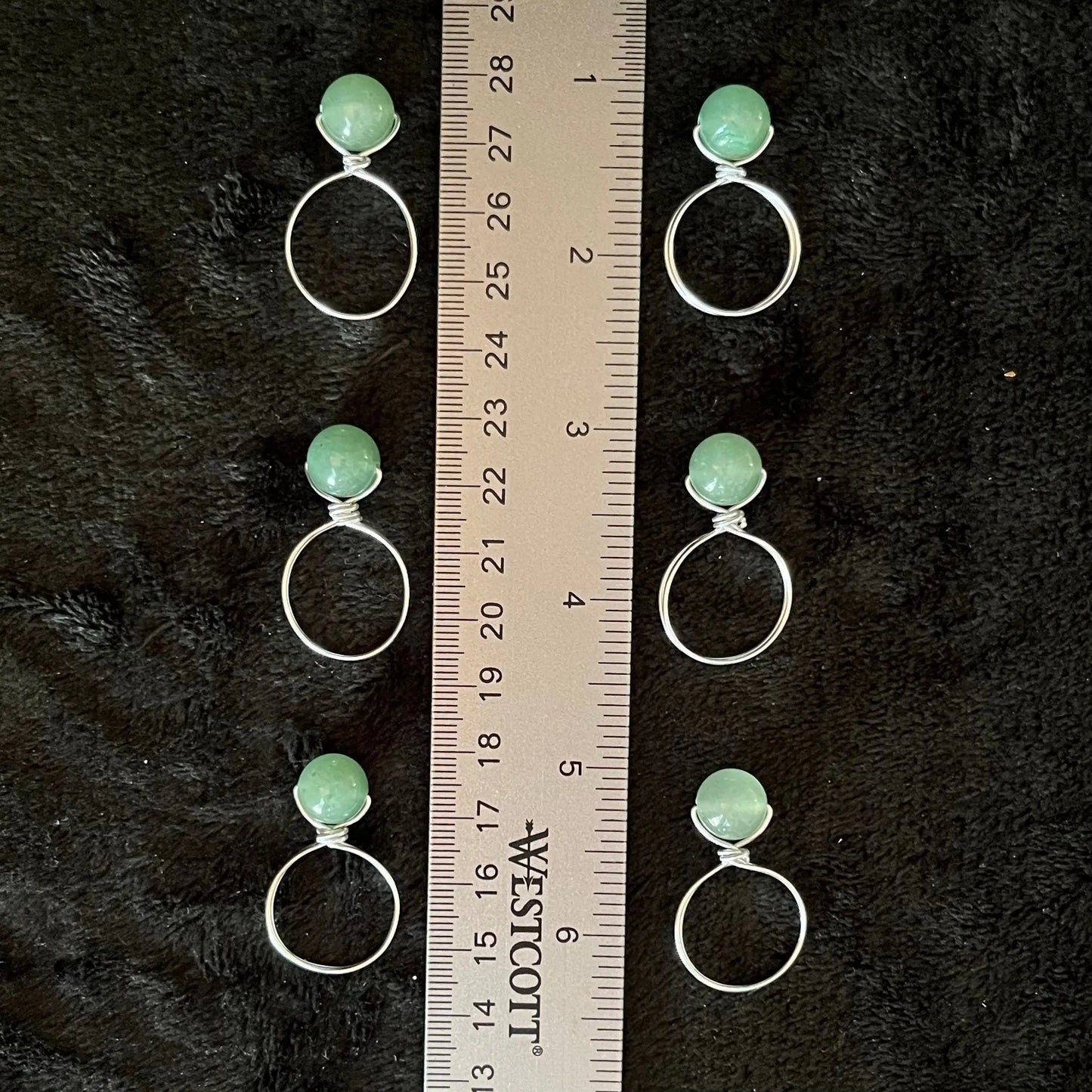 Green Aventurine Wire Wrapped Ring (Size 8) 1184 Shop Wholesale Crystals