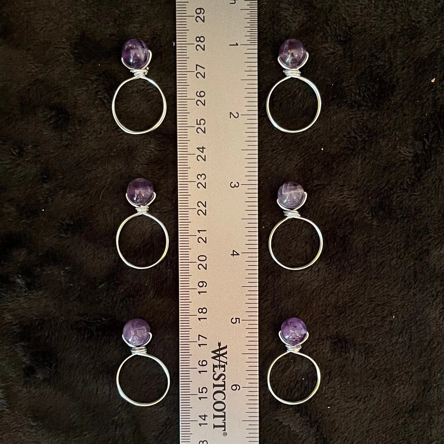 Amethyst Wire Wrapped Ring (Size 8) 1185 Shop Wholesale Crystals