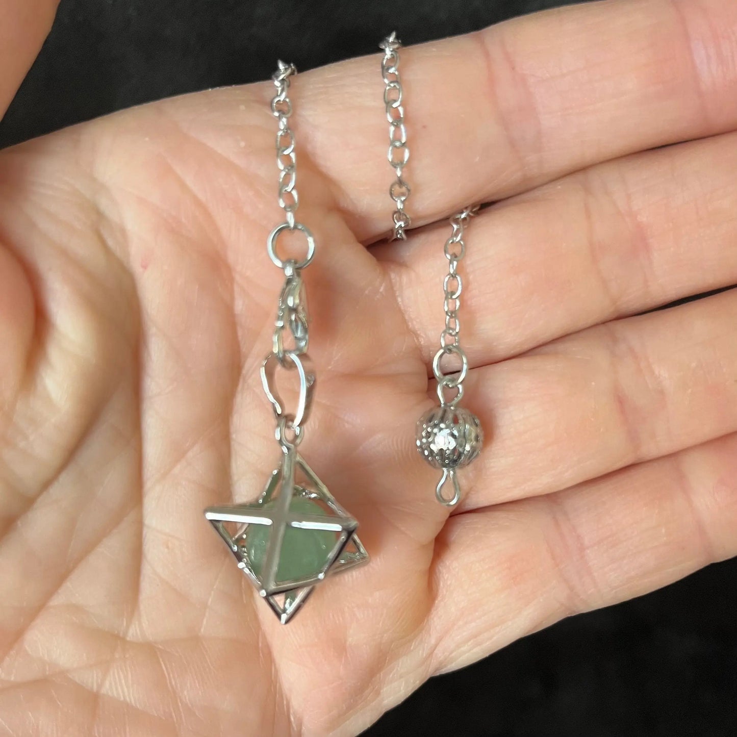 Green Aventurine Merkaba Pendulum PND-0014 Shop Wholesale Crystals
