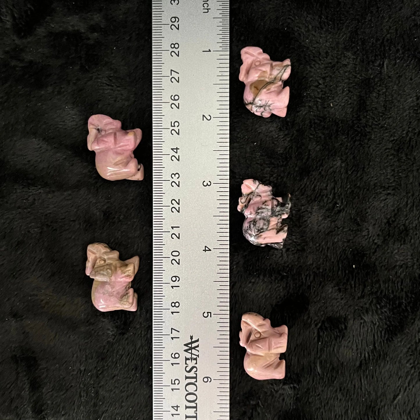 Rhodonite Carved Elephant (Approx. 1”) 0051 Shop Wholesale Crystals