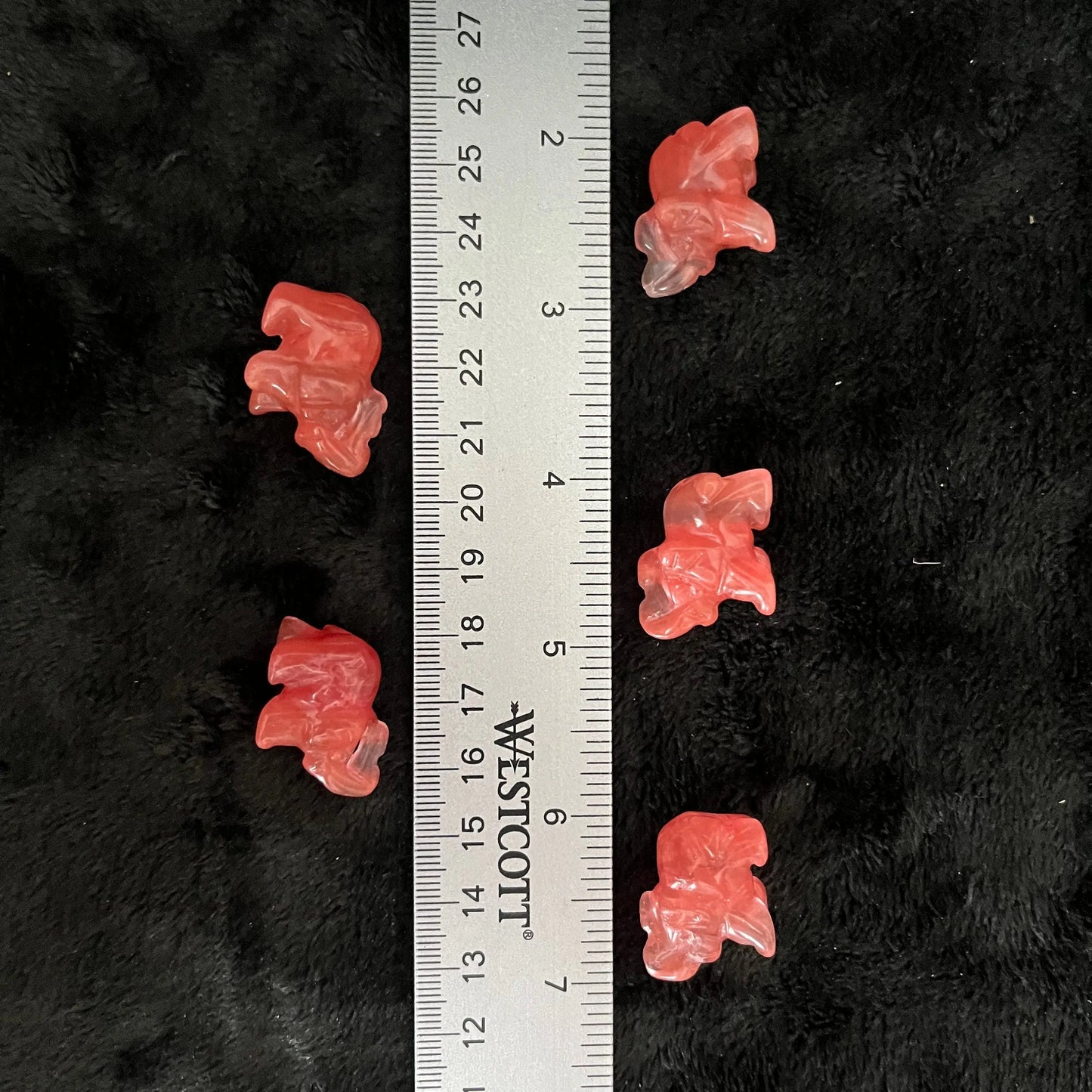 Cherry Quartz Carved Elephant (Approx. 1”) 0066 Shop Wholesale Crystals