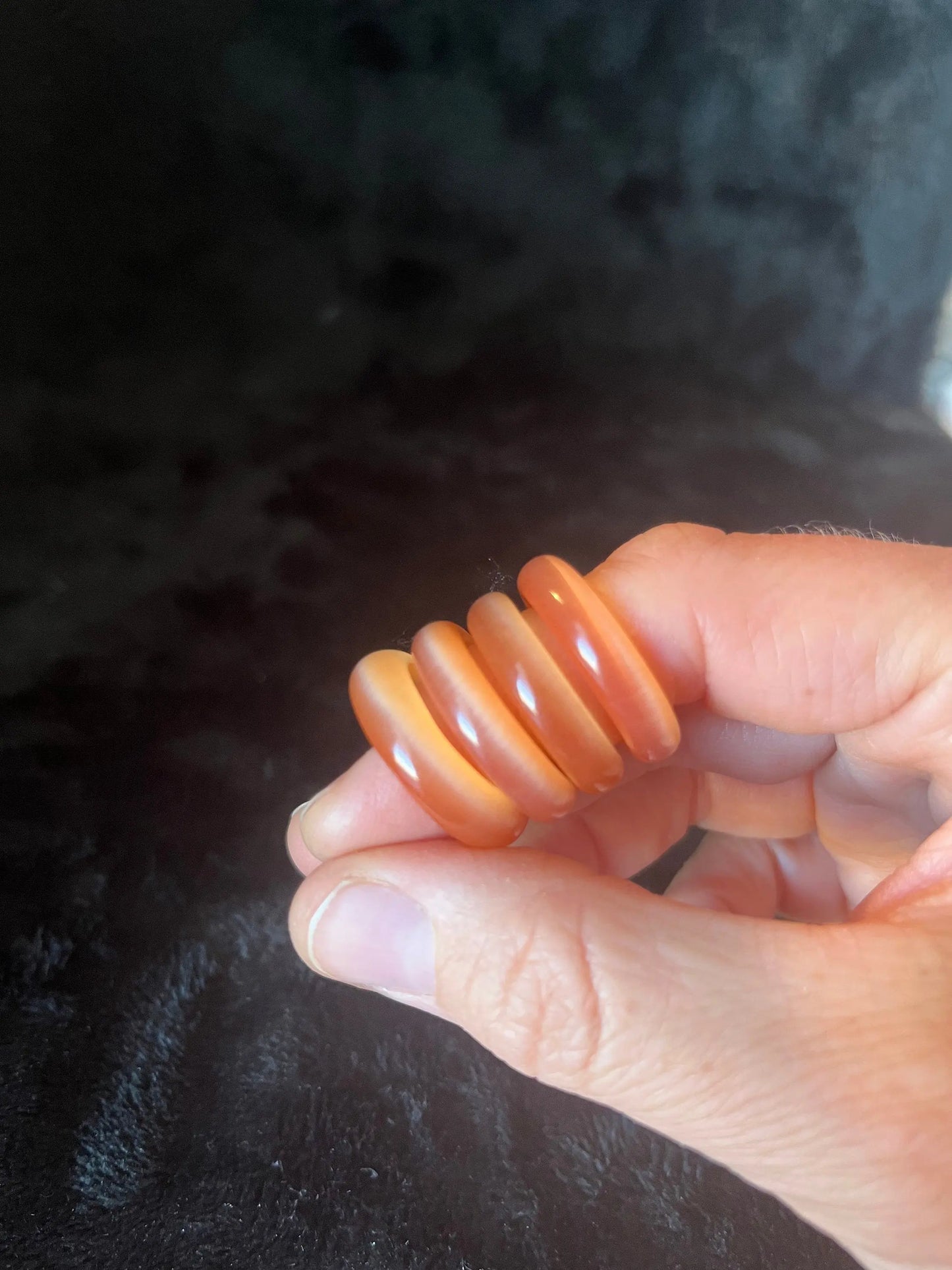 Orange Fiber Optic (Cats Eye) Ring Size 8 RNG-0092 Shop Wholesale Crystals