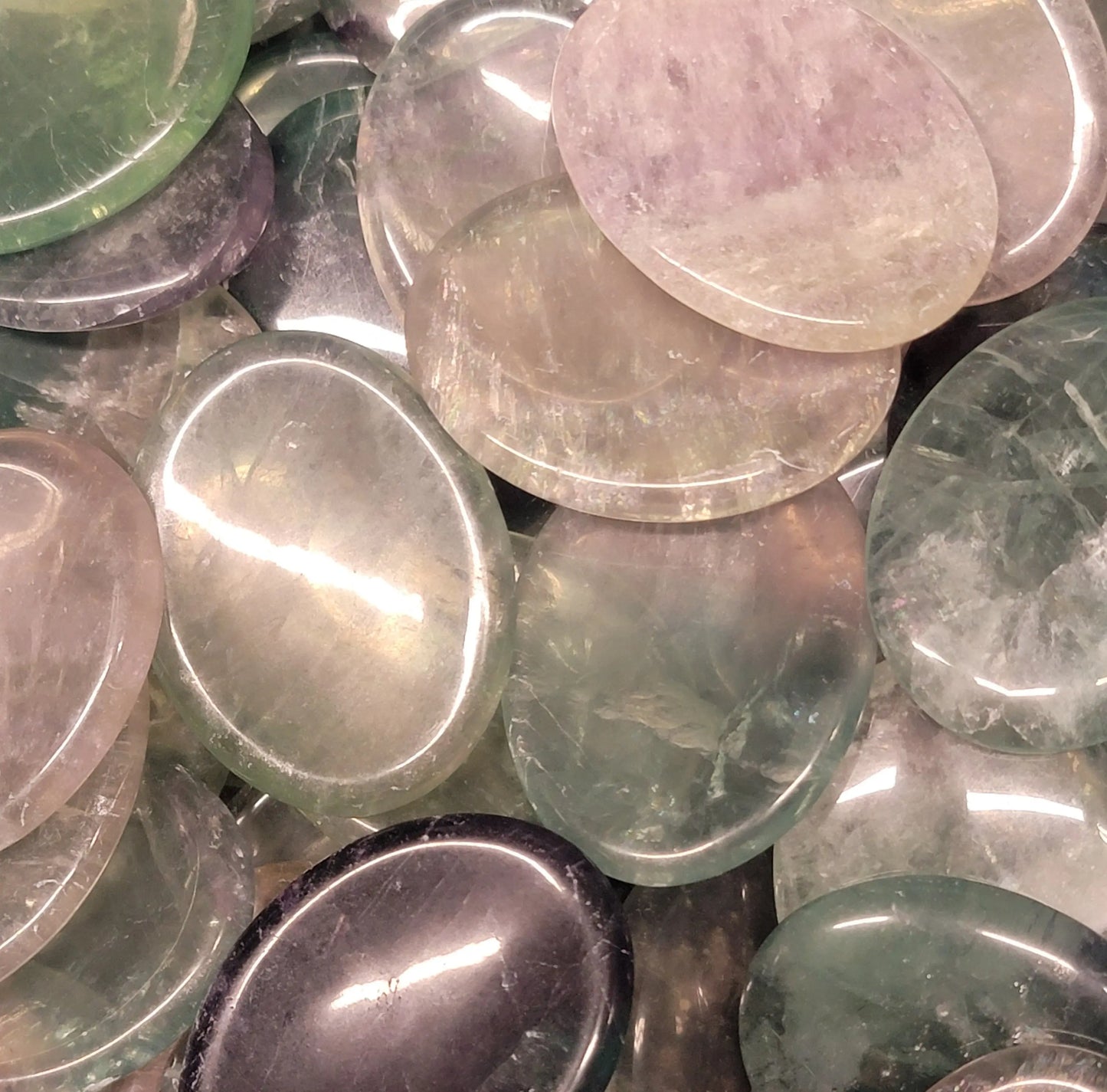 Fluorite Worry Stone (Approx. 1 3/4" x 1 3/8") 1418 Shop Wholesale Crystals