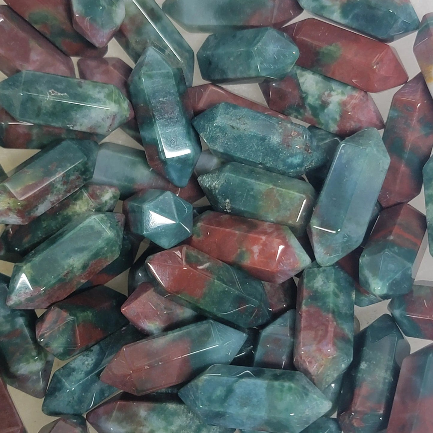 Confetti Jade Small double terminated Crystal point T-0079 Shop Wholesale Crystals