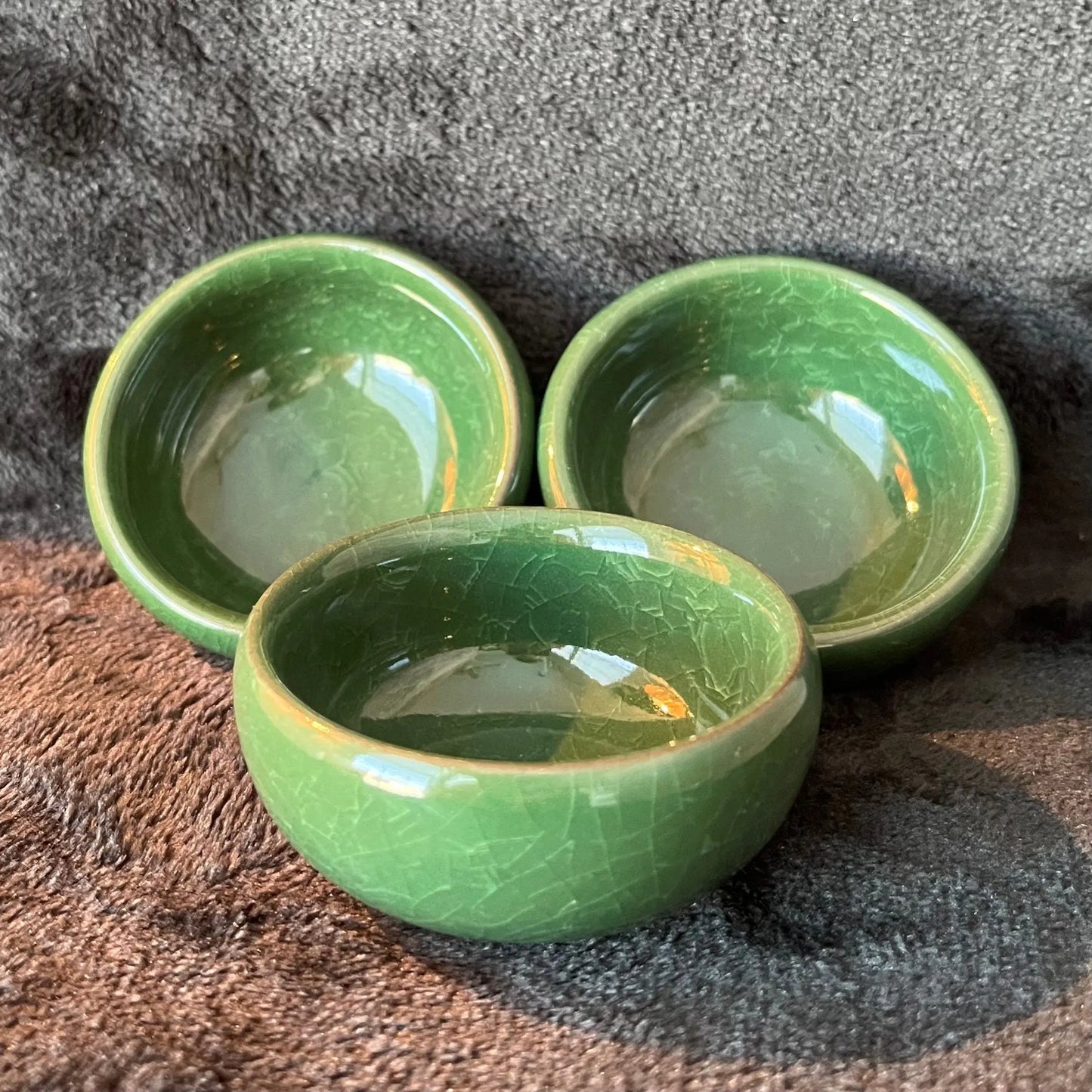 Small Ceramic Bowl, Green (Approx. 2 5/8" x 1 1/4") 1609 Shop Wholesale Crystals