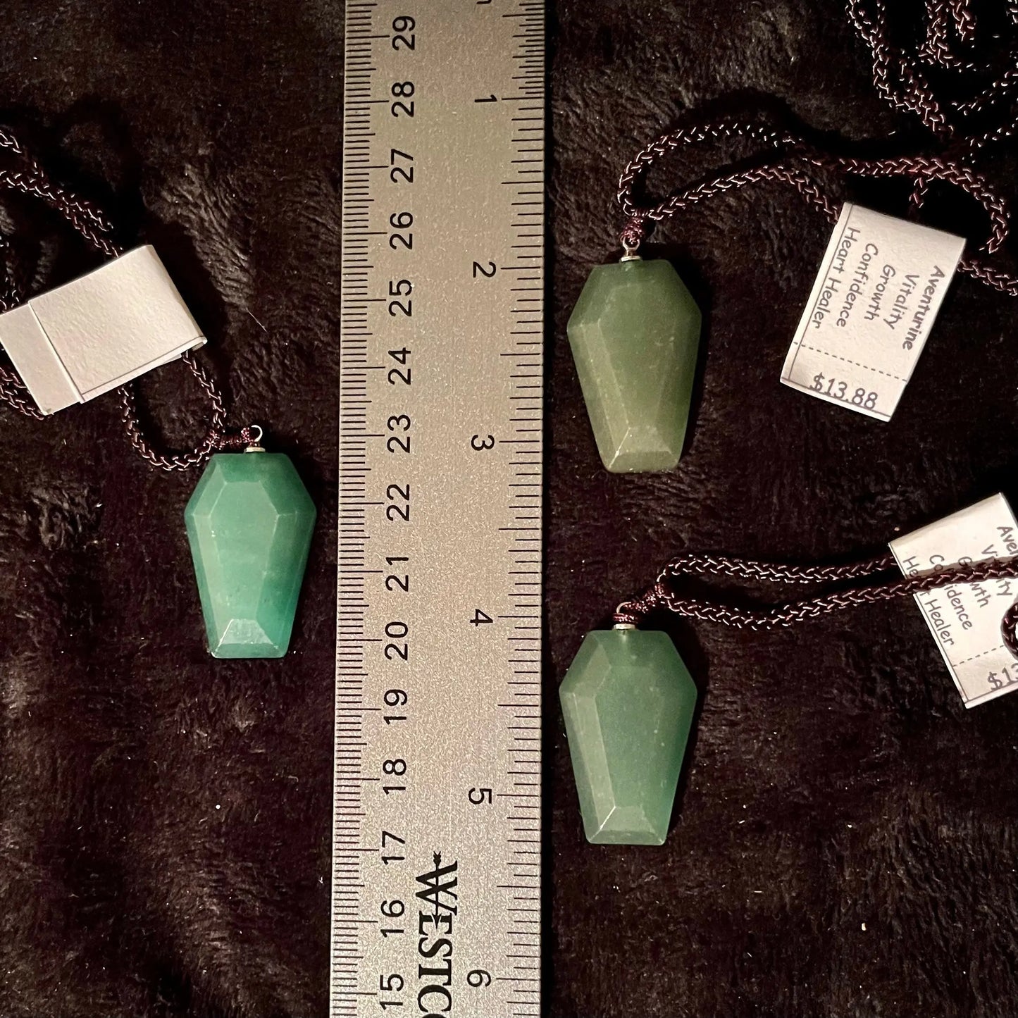 Green Aventurine Coffin Necklace NCK-2786 Shop Wholesale Crystals