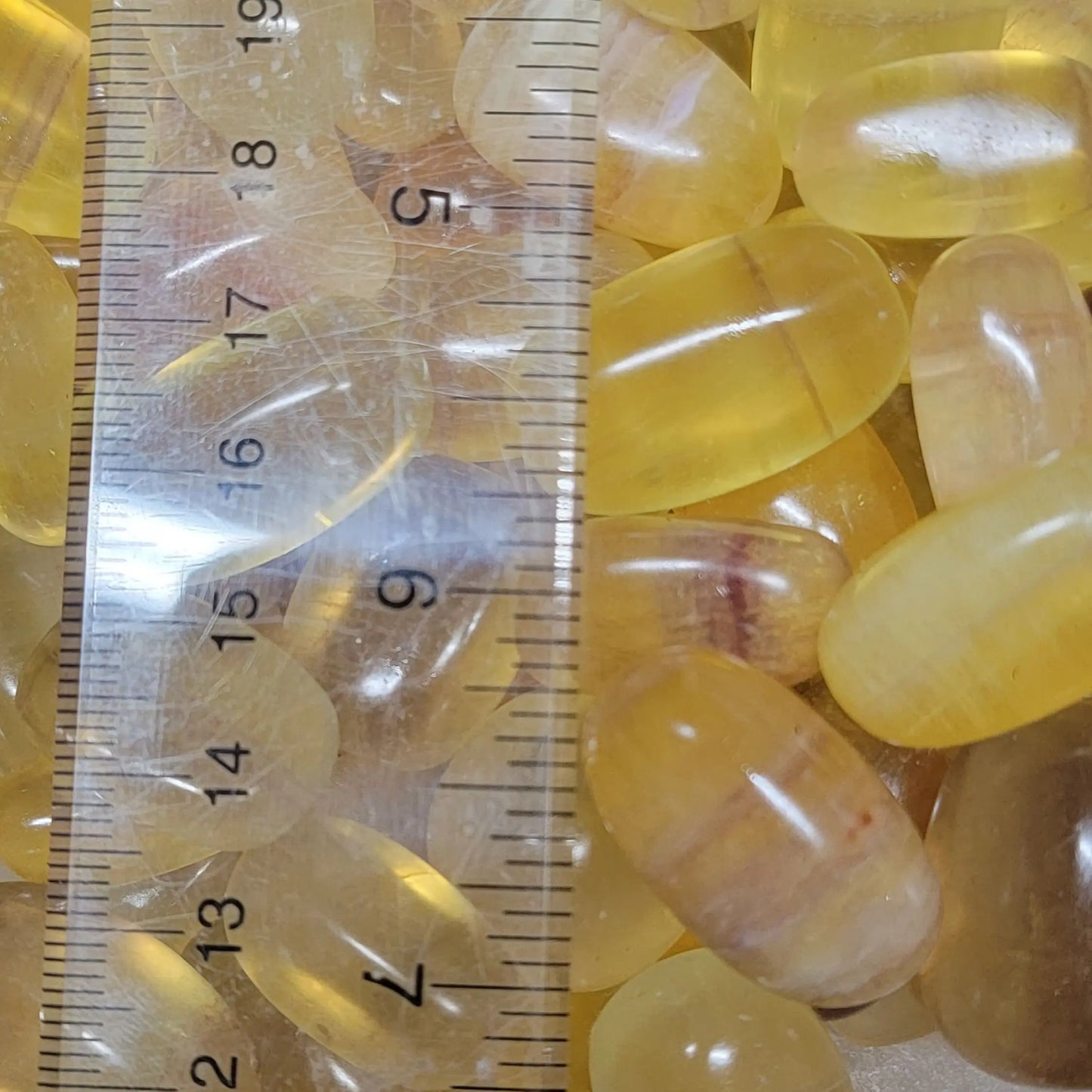 Yellow Fluorite Tumbled Stone, (Approx. 3/4" - 1 1/8") Crown Chakra 1463 Shop Wholesale Crystals