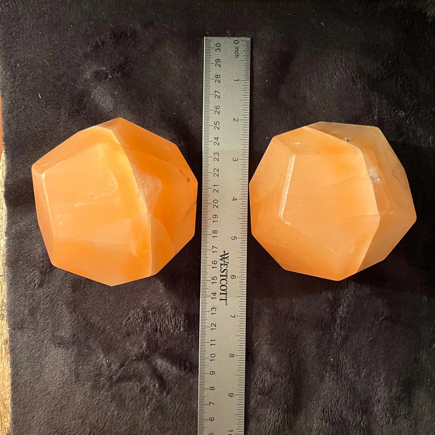 Orange Selenite Dodecahedron, Very Large (Approx. 95mm) F-0062 Shop Wholesale Crystals