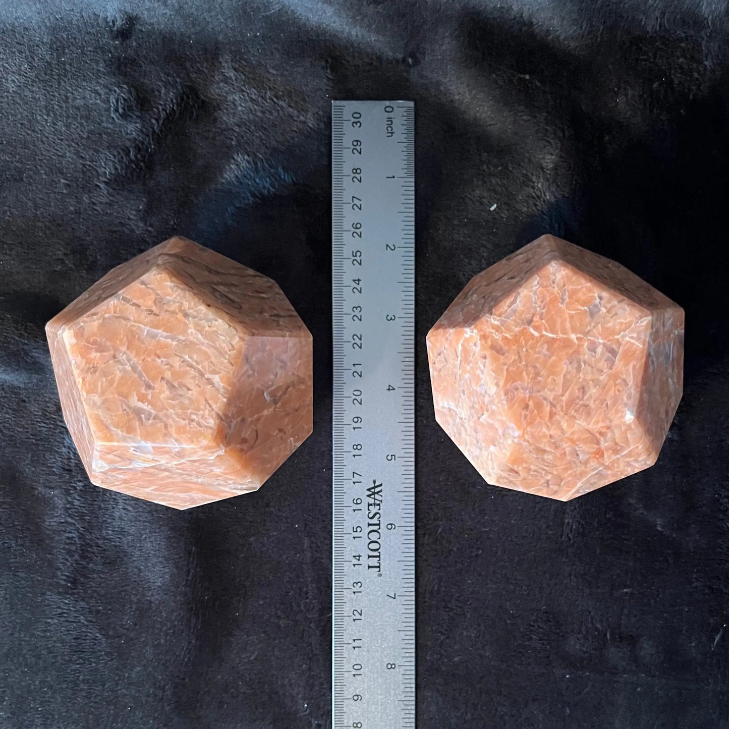 Peach Moonstone Dodecahedron, Very Large (Approx. 85mm) F-0072 Shop Wholesale Crystals