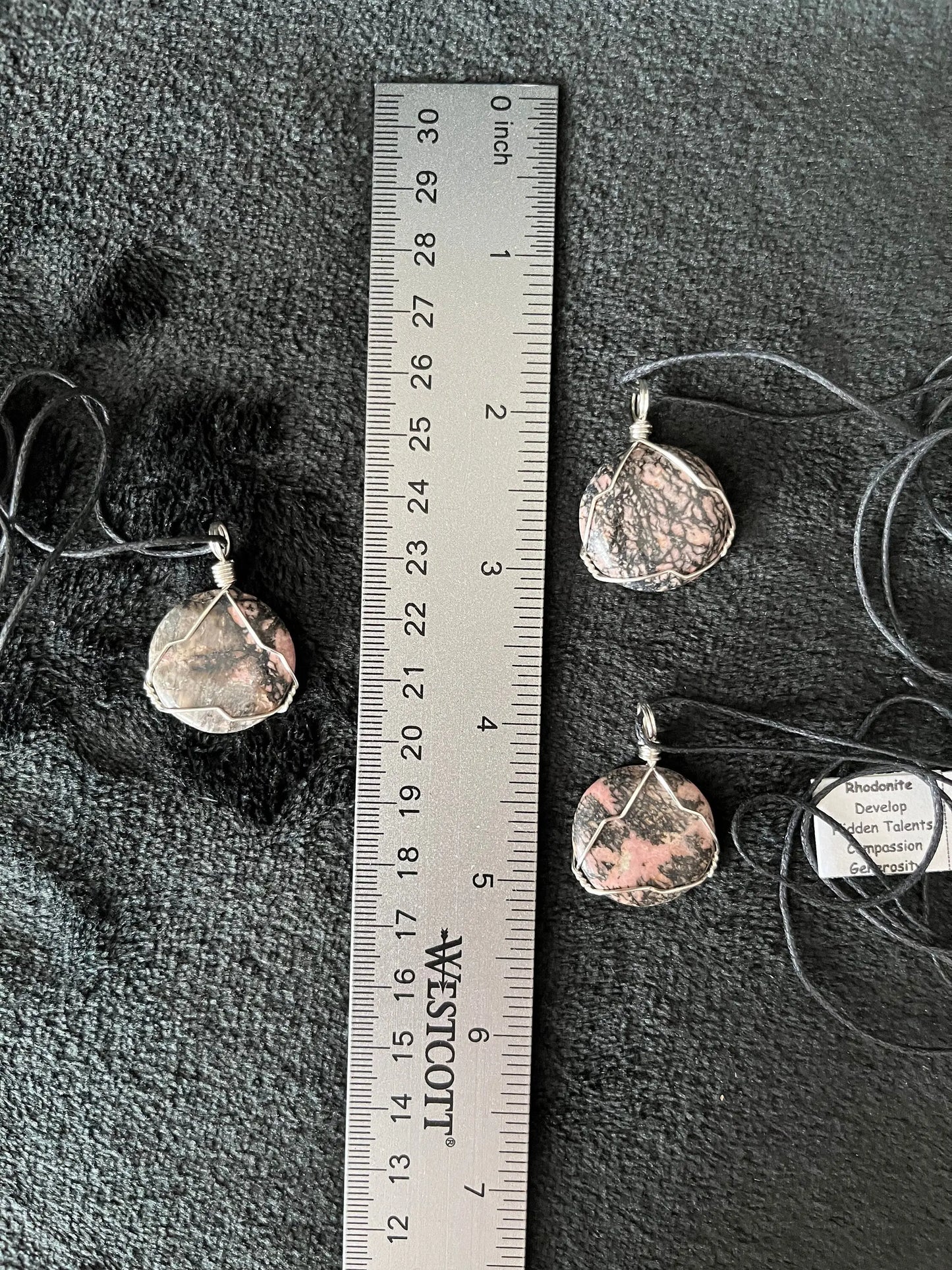 Rhodonite Wire Wrapped Necklace, Handmade NCK-2796 Shop Wholesale Crystals