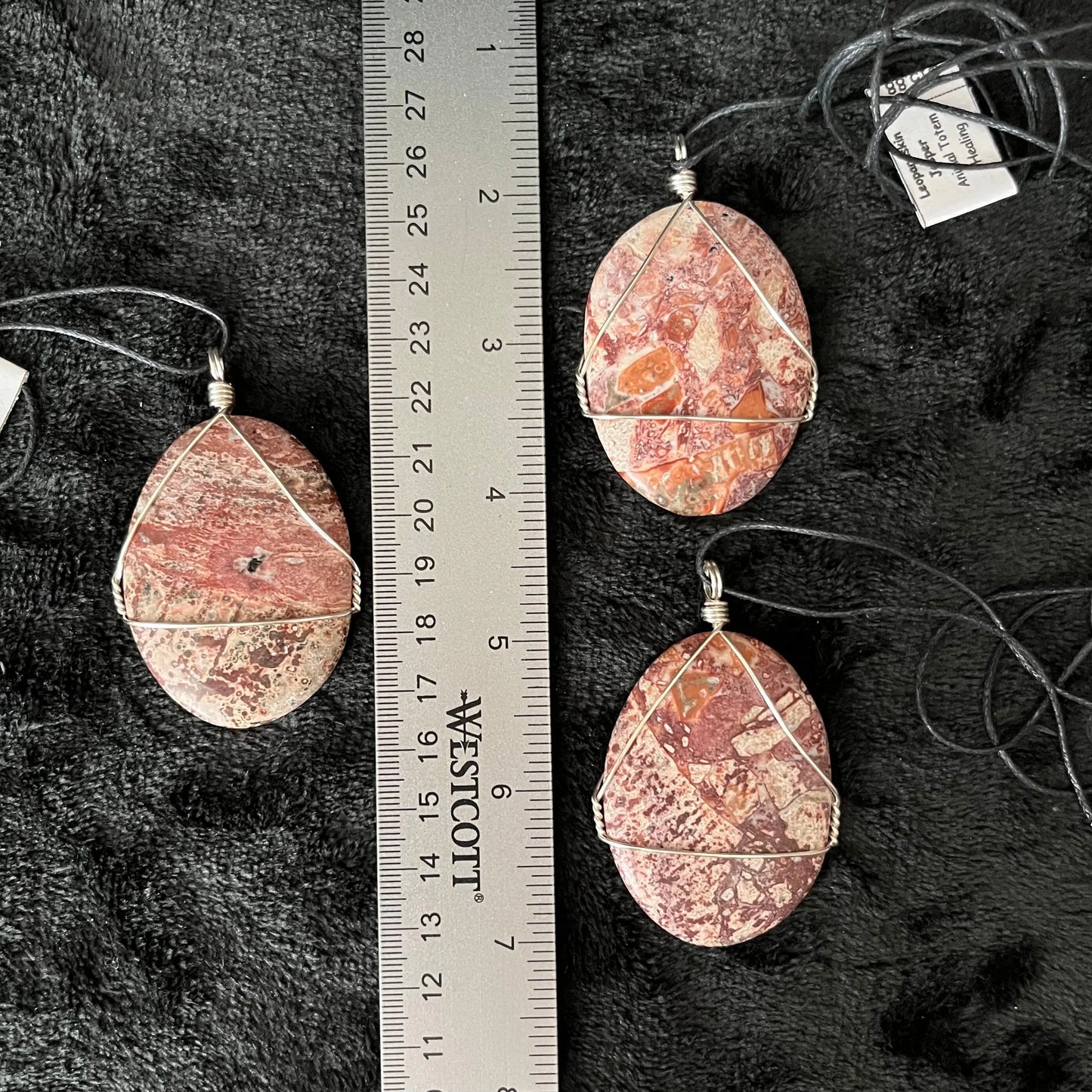 Leopard Skin Jasper Wire Wrapped Necklace, Handmade NCK-2792 Shop Wholesale Crystals
