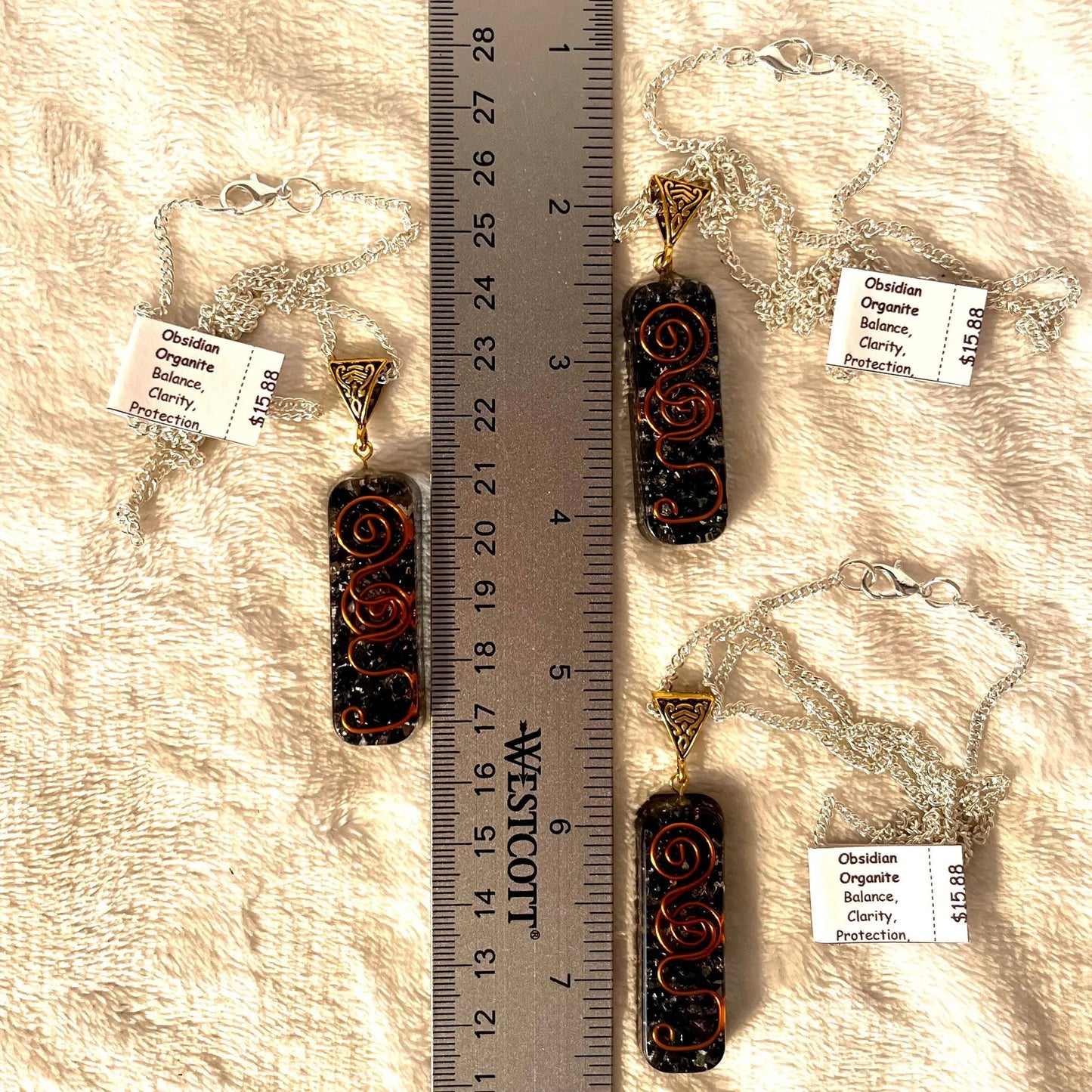 Obsidian Orgonite (Crystals in Resin) Necklace (tumbled stone) NCK-2810 Shop Wholesale Crystals