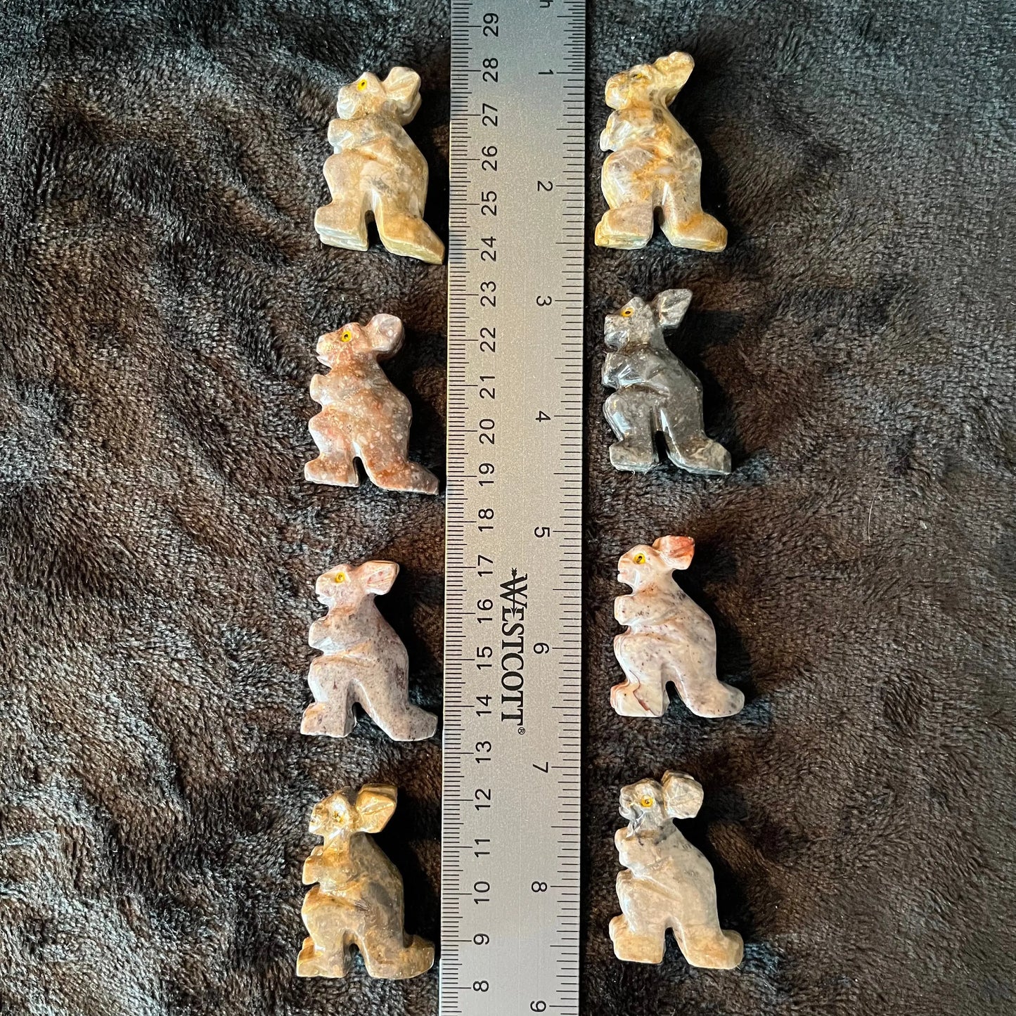 Kangaroo Carved Soapstone Animal (Approx. 1 3/4” 0829 Shop Wholesale Crystals