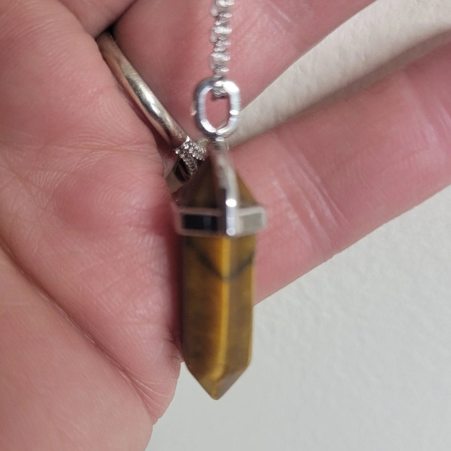 Tiger's Eye Crystal Point Necklace NCK-0295 Shop Wholesale Crystals