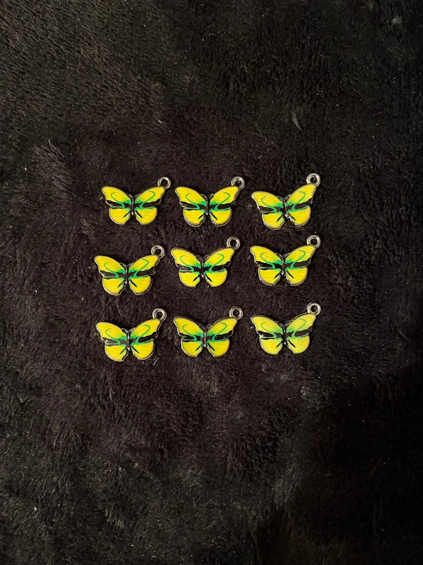Yellow Butterfly Charm (Approx. 3/4”) 0363 Shop Wholesale Crystals