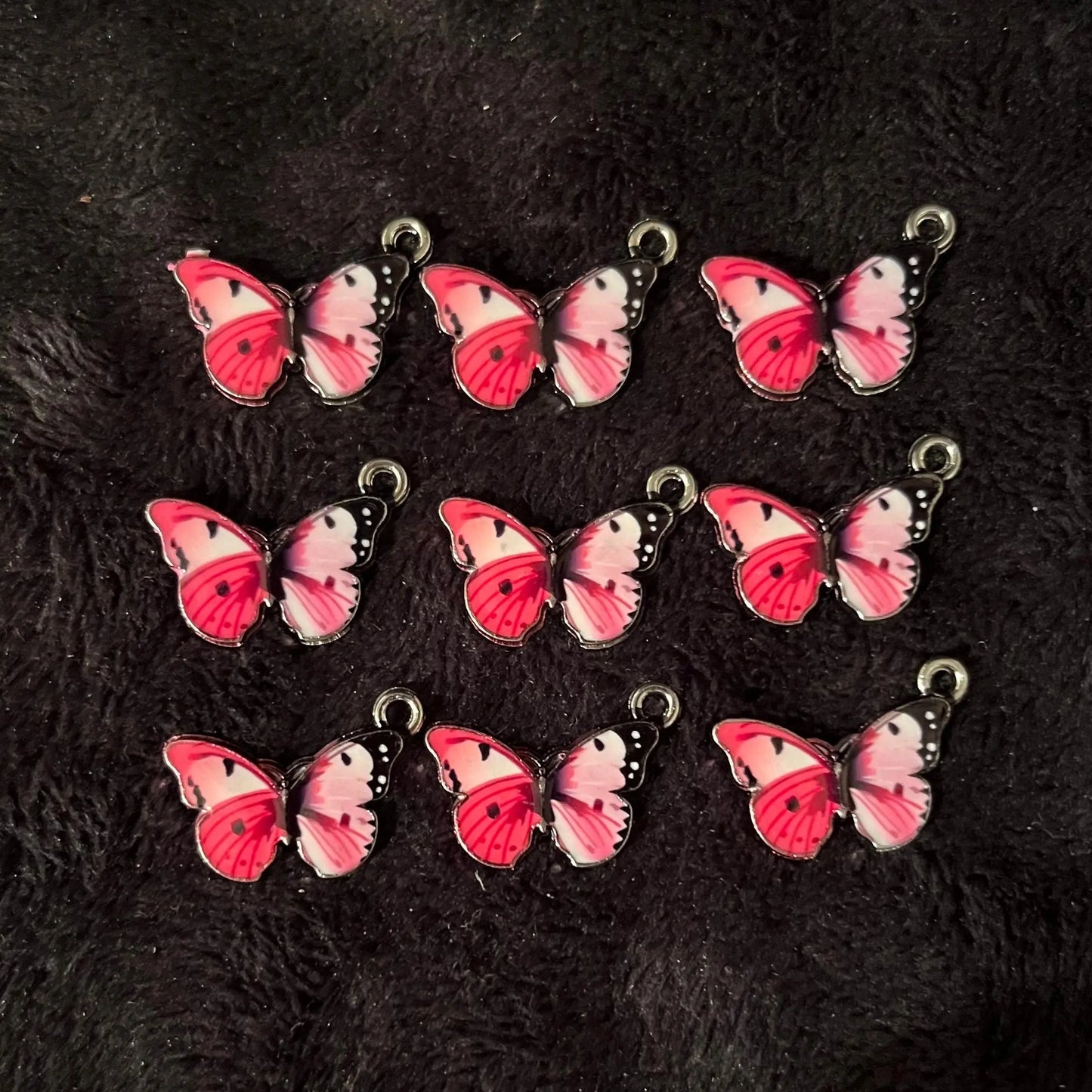 Red and Pink Butterfly Charm (Approx. 3/4”) 0364 Shop Wholesale Crystals