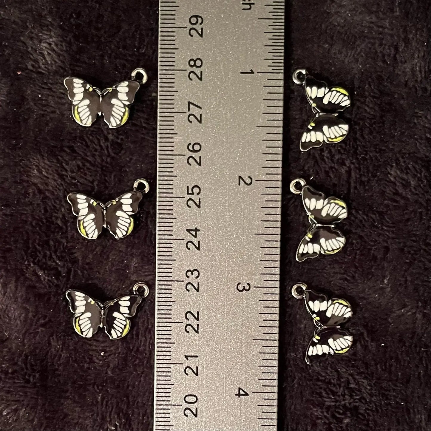 Black and White Butterfly Charm (Approx. 3/4”) 0329 Shop Wholesale Crystals