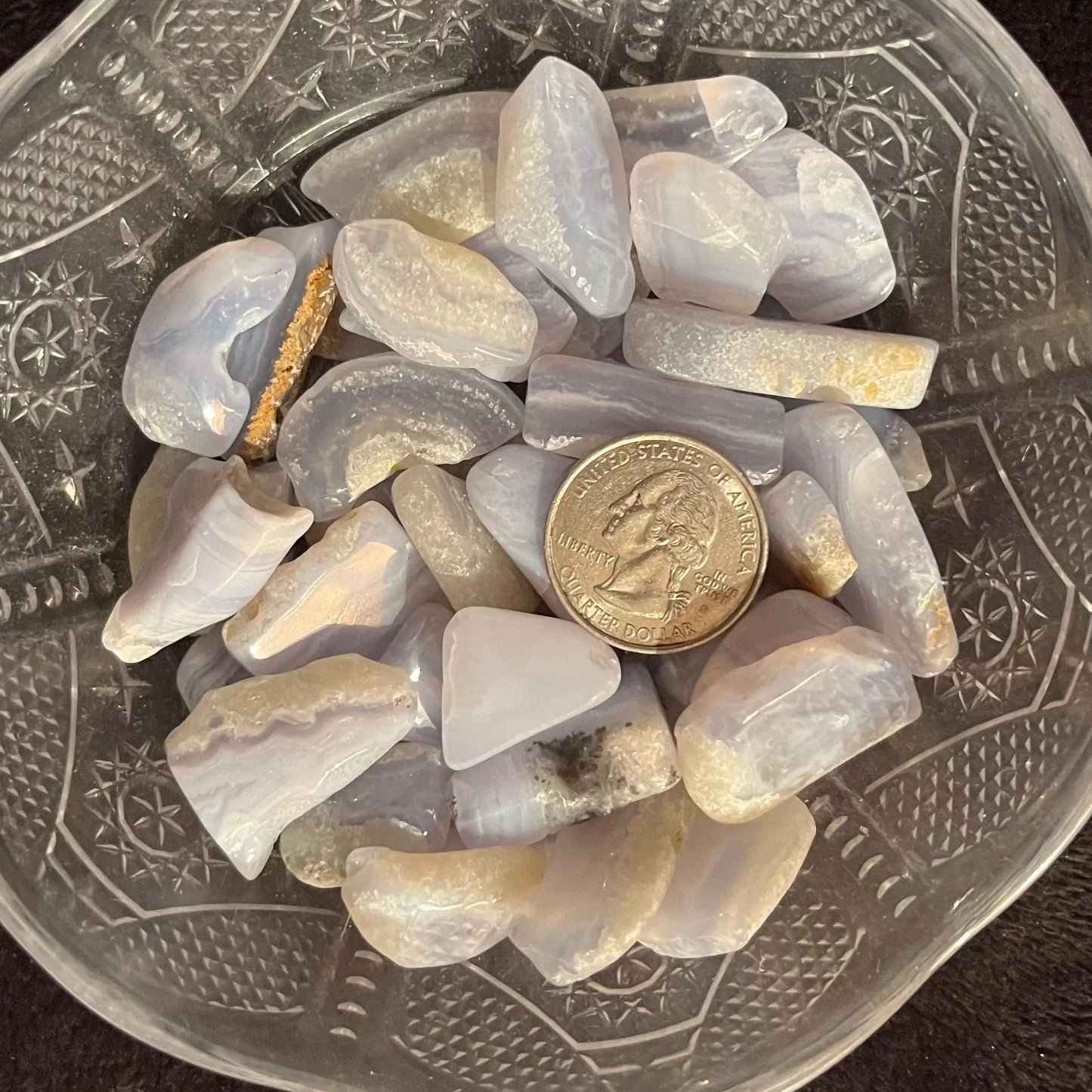 Blue Lace Agate Polished Stone (Approx. 3/4”-1”) 0351 Shop Wholesale Crystals