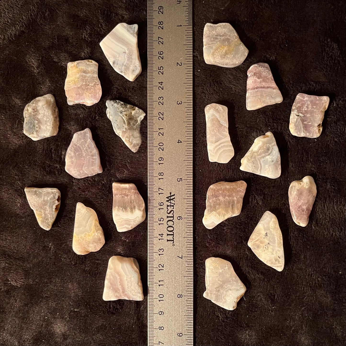 Purple Lace Agate Pork Belly Stone (Approx. 1”-1 1/4”) 0734 Shop Wholesale Crystals