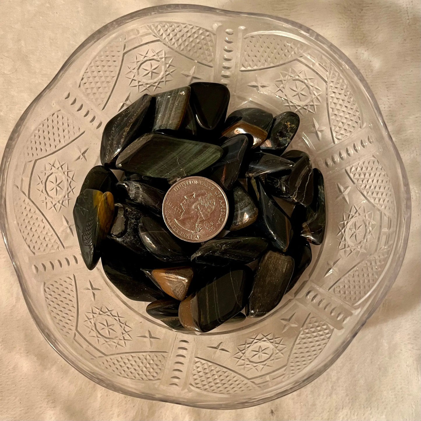 Blue Tiger Eye Tumbled Stone (Approx. 3/4” - 1”) 0737 Shop Wholesale Crystals