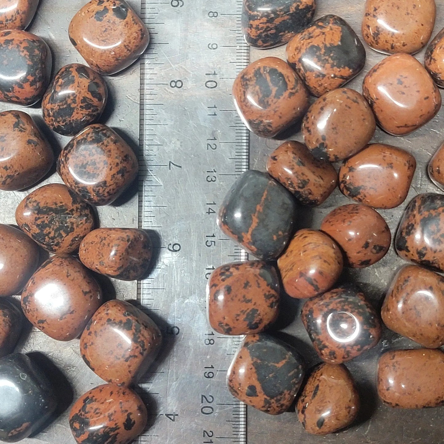 Mahagony Obsidian Tumbled Stone, Small, BIN-1495 Approx. 3/4”- 1” Shop Wholesale Crystals