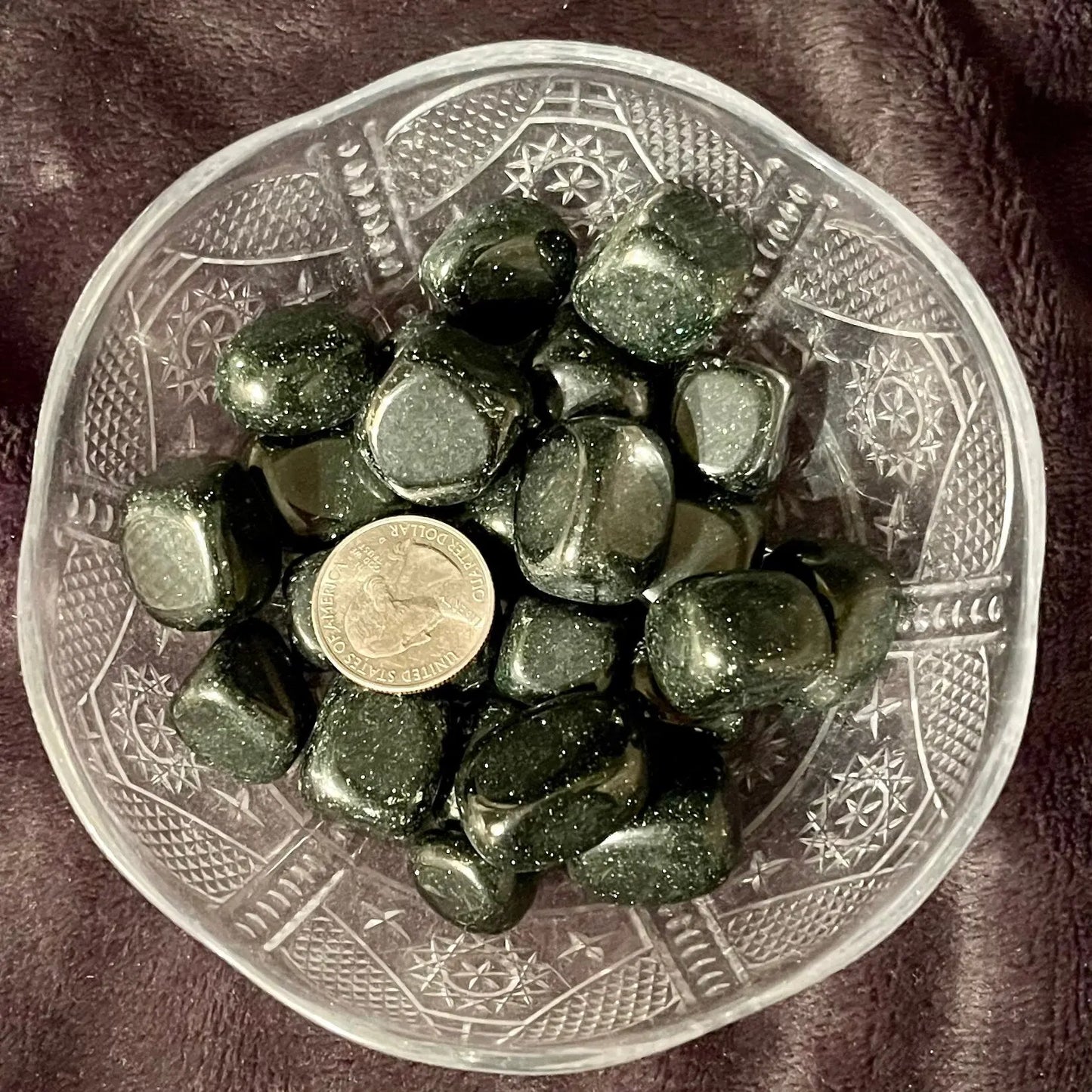 Green Goldstone Tumbled Stone (Approx. 5/8”-1”) BIN 1492 Shop Wholesale Crystals