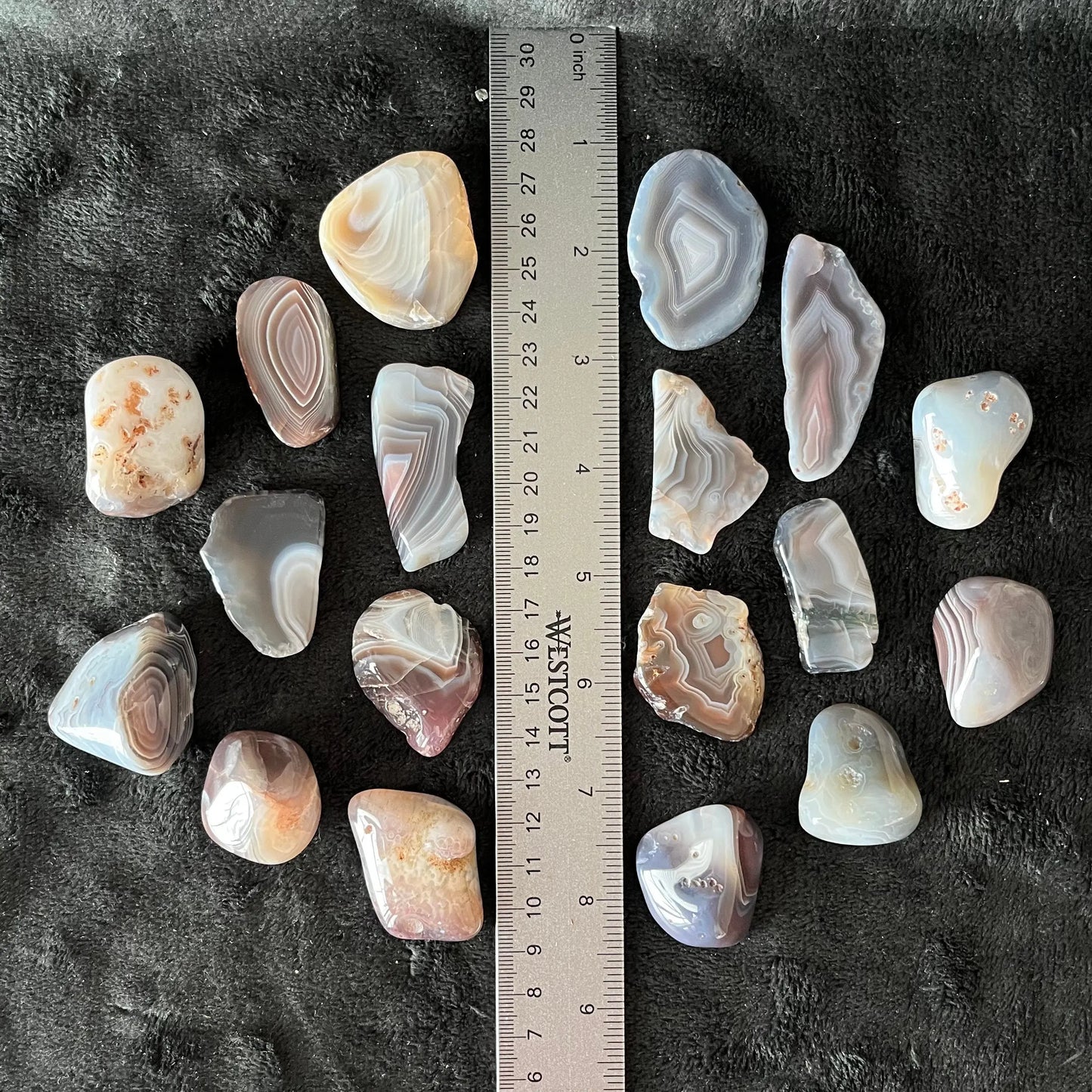 Botswana Agate Tumbled Stone (Approx. 1 1/2” - 1 3/4”)) BIN-1484 Shop Wholesale Crystals
