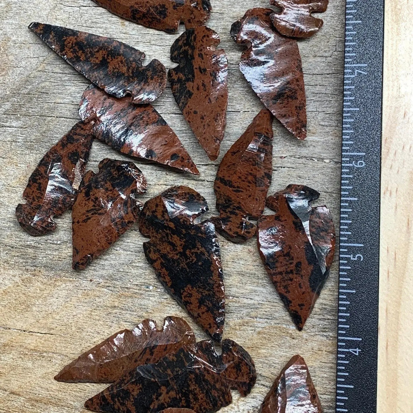 Mahagony Obsidian Knapped Arrowhead 1329 (Approx. 1 1/4”- 2”) Shop Wholesale Crystals