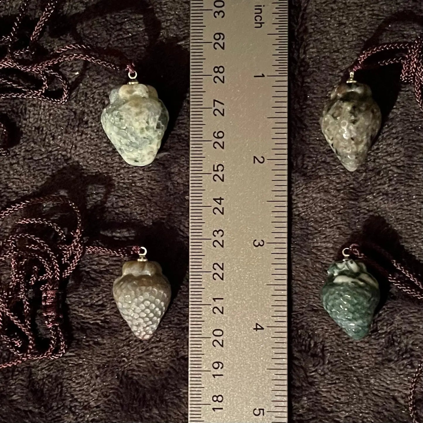 Moss Agate Strawberry Necklace NCK-2870 Shop Wholesale Crystals
