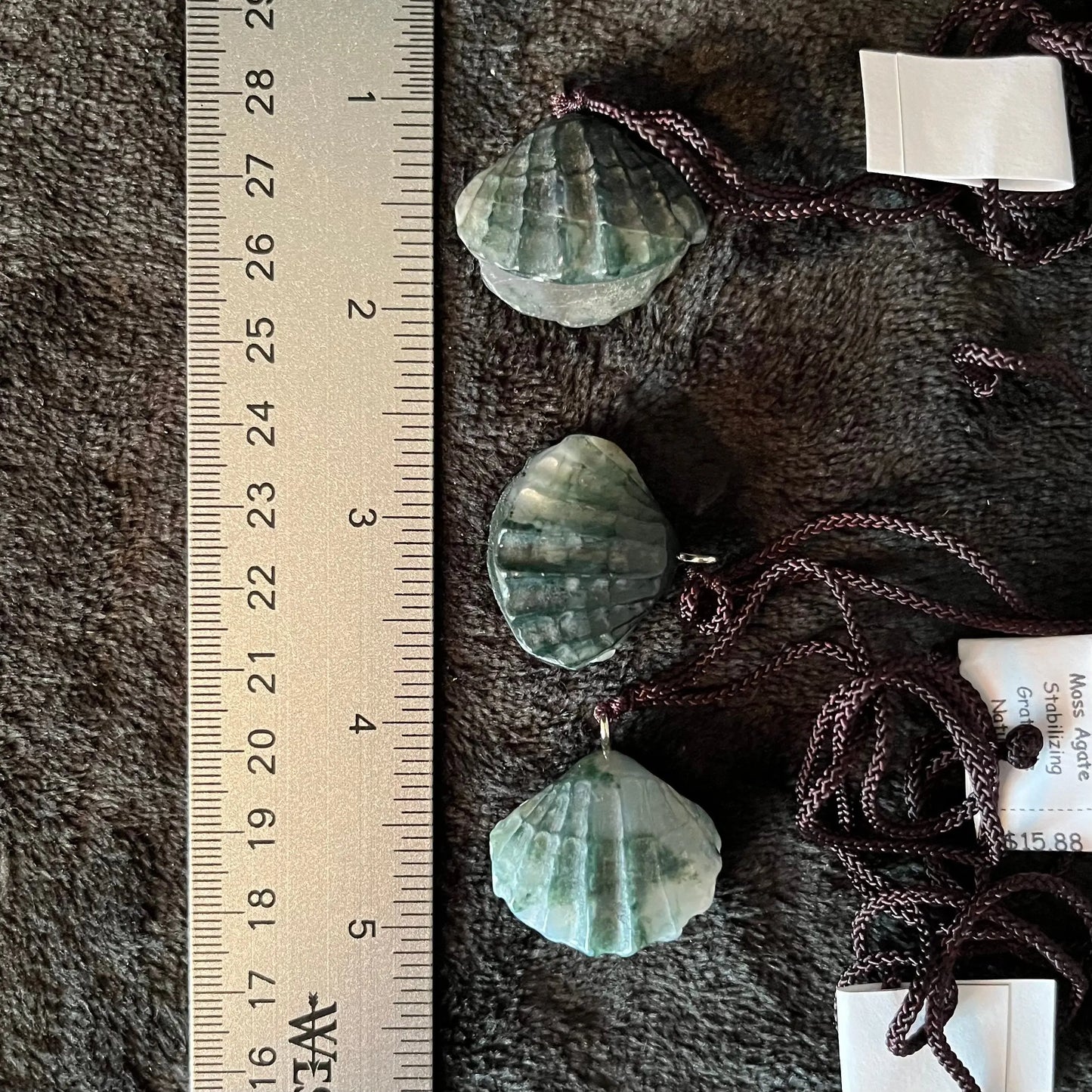Moss Agate Seashell Necklace NCK-2832 Shop Wholesale Crystals