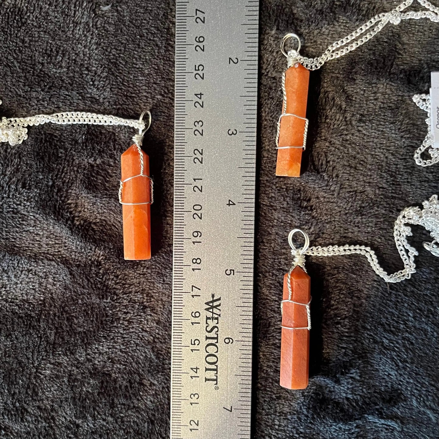 Orange Aventurine Point Wire Wraped Necklace NCK-2824 Shop Wholesale Crystals