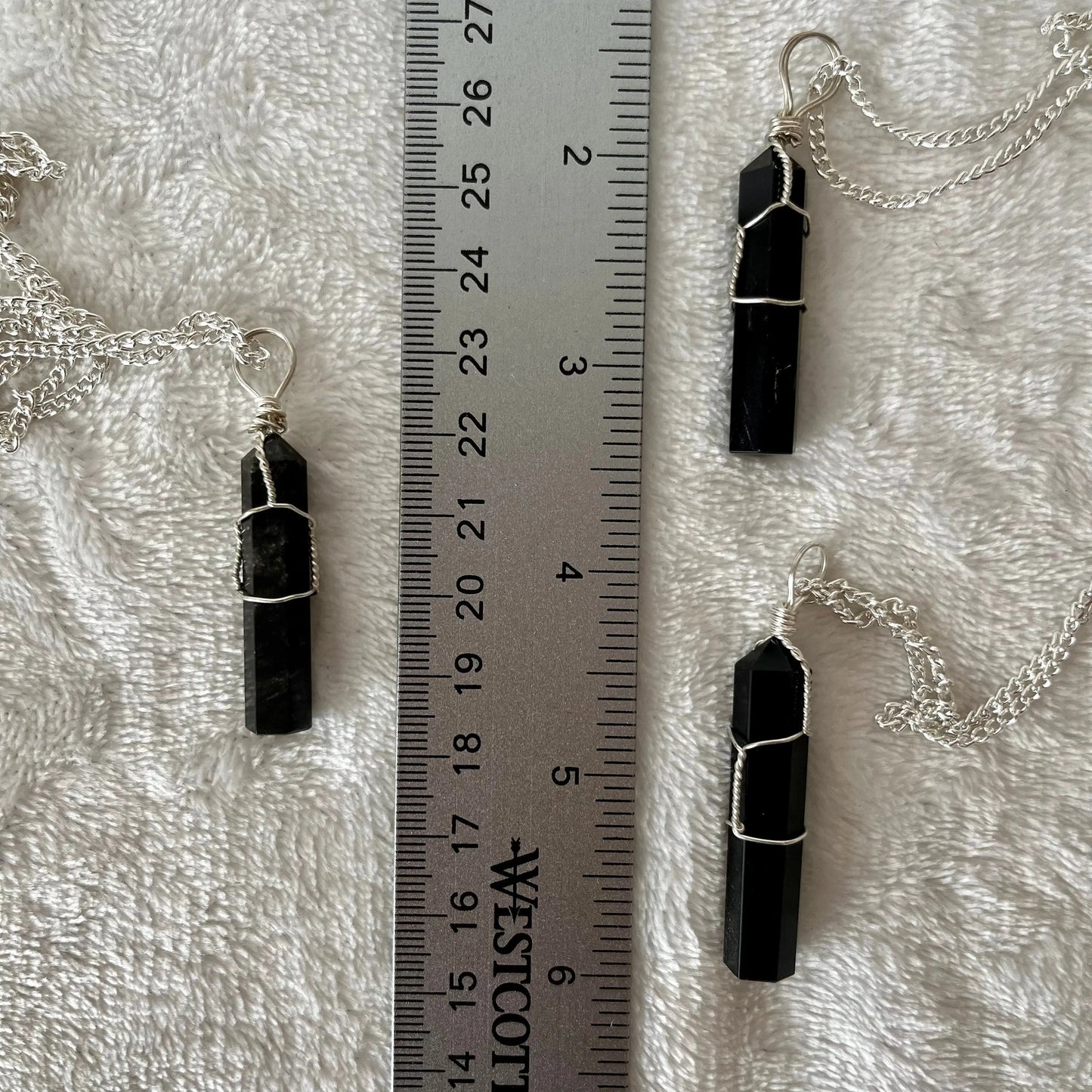 Black Obsidian Point Wire Wrapped Necklace NCK-2834 Shop Wholesale Crystals