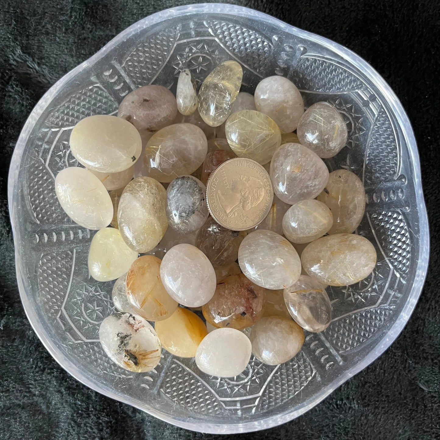 Golden Rutile Quartz Tumbled Stone (Approx. 5/8” - 3/4”) BIN-1503 Shop Wholesale Crystals