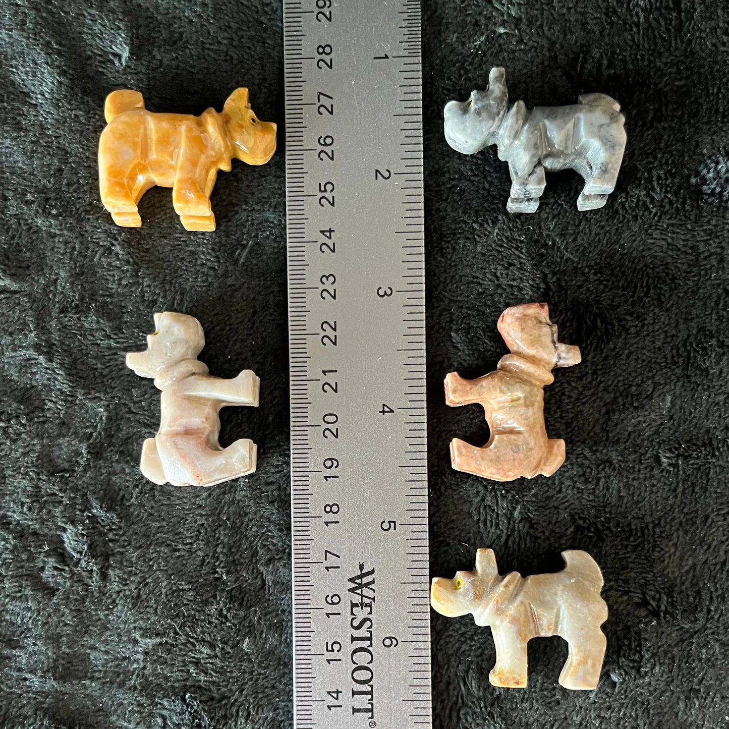 Bulldog Carved Soapstone Figurine (Approx 1 1/2”) 0789 Shop Wholesale Crystals