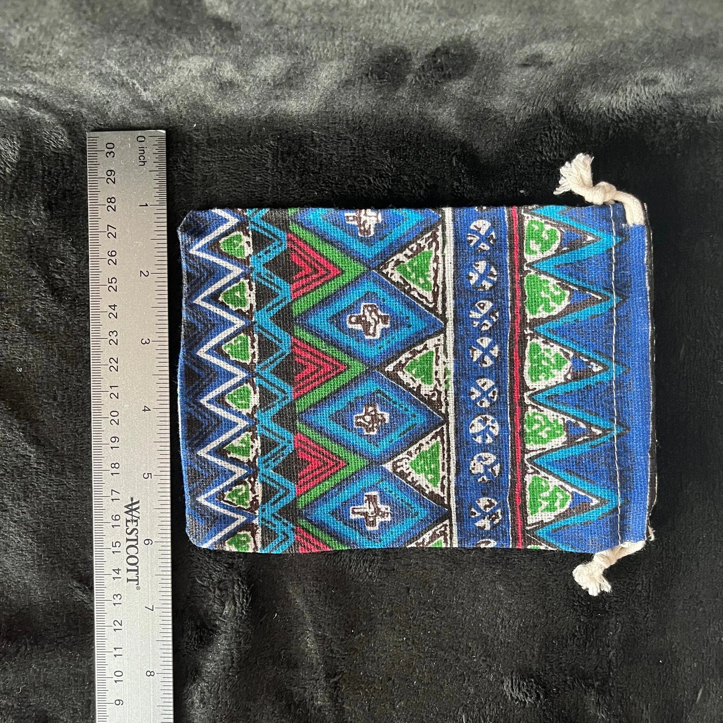 Tribal Print Burlap Drawstring Bag (Approx. 5” X 7") BAG-0204 Shop Wholesale Crystals