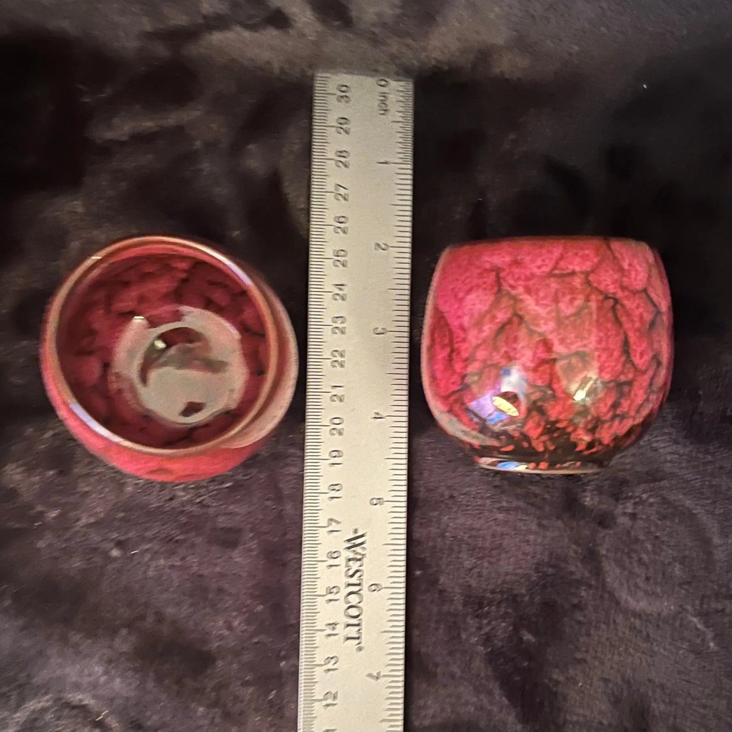 Ceramic Cup, Red and Brown (Approx. 2 1/2”W X 2 1/4” T) CUP-2 Shop Wholesale Crystals